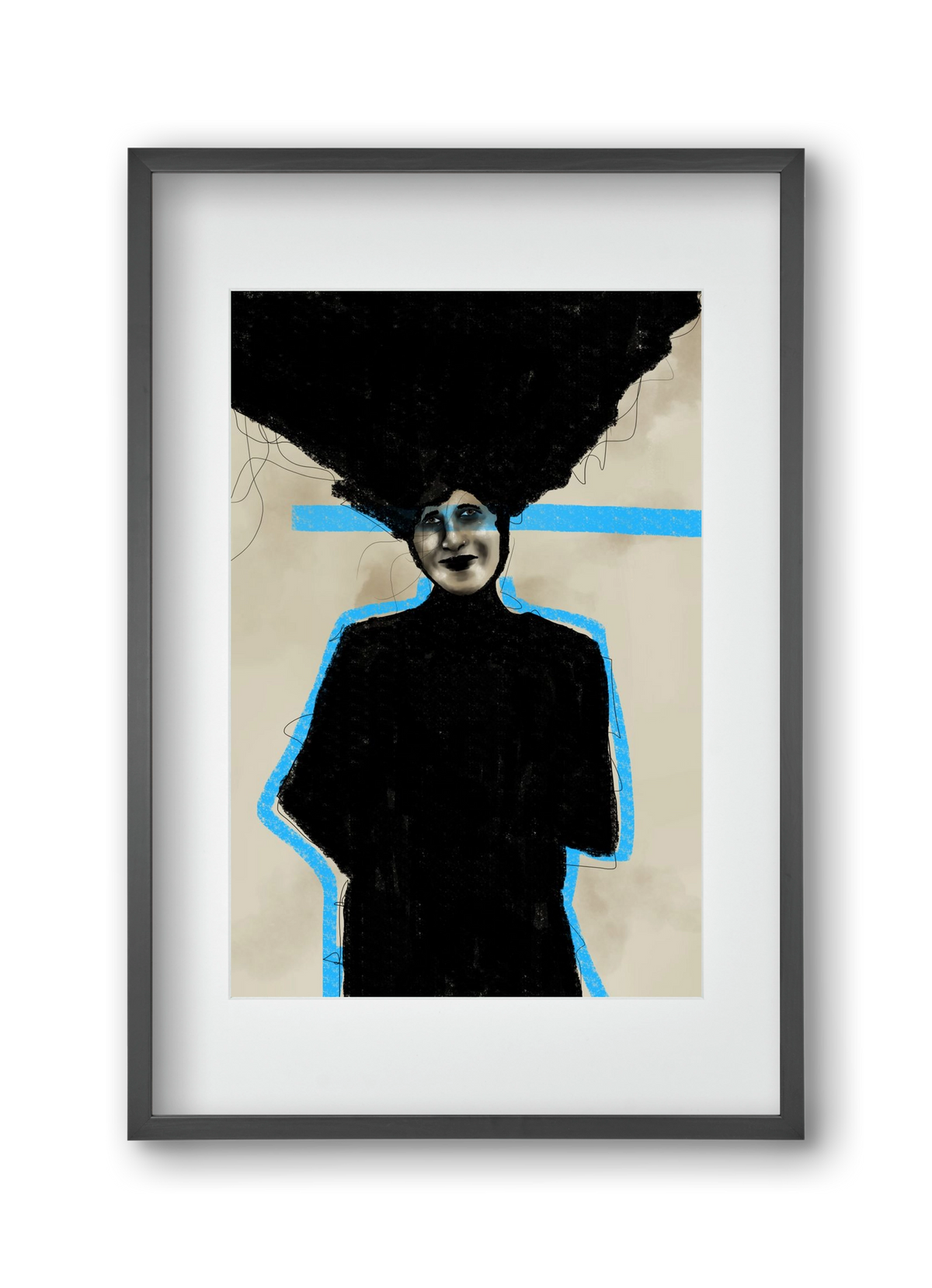 Modern Man, 30x45 cm (20x30 cm), Fekete keret, paszpartuval