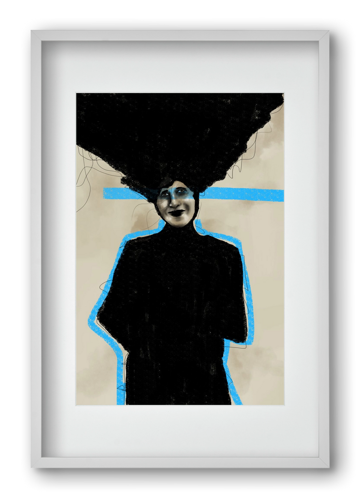 Modern Man, 40x60 cm (30x45 cm), Fehér keret, paszpartuval