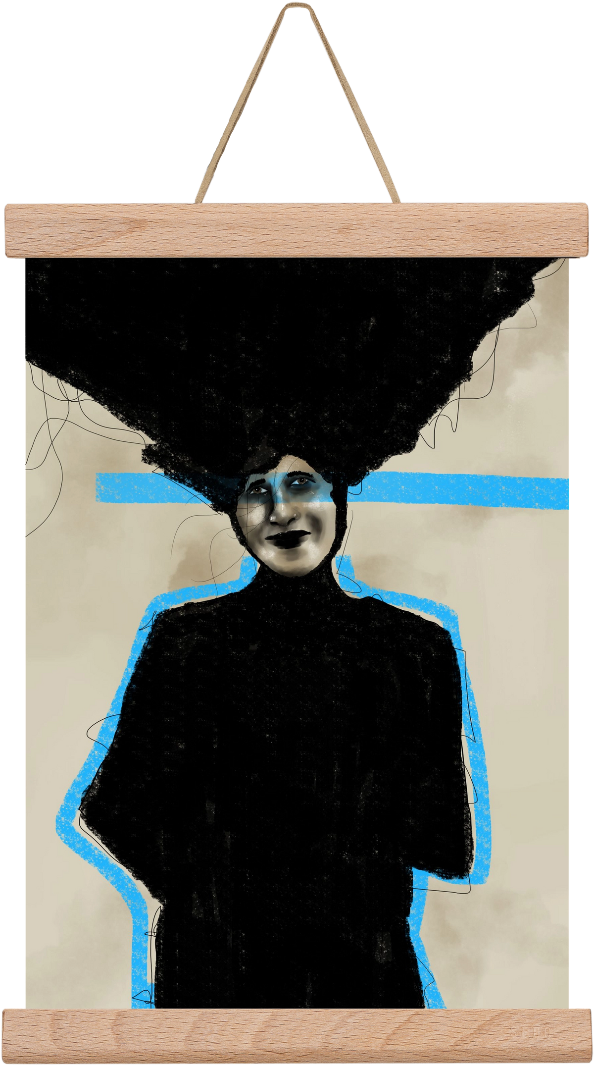 Modern Man, 20x30 cm (20x30 cm), Tölgy akasztó