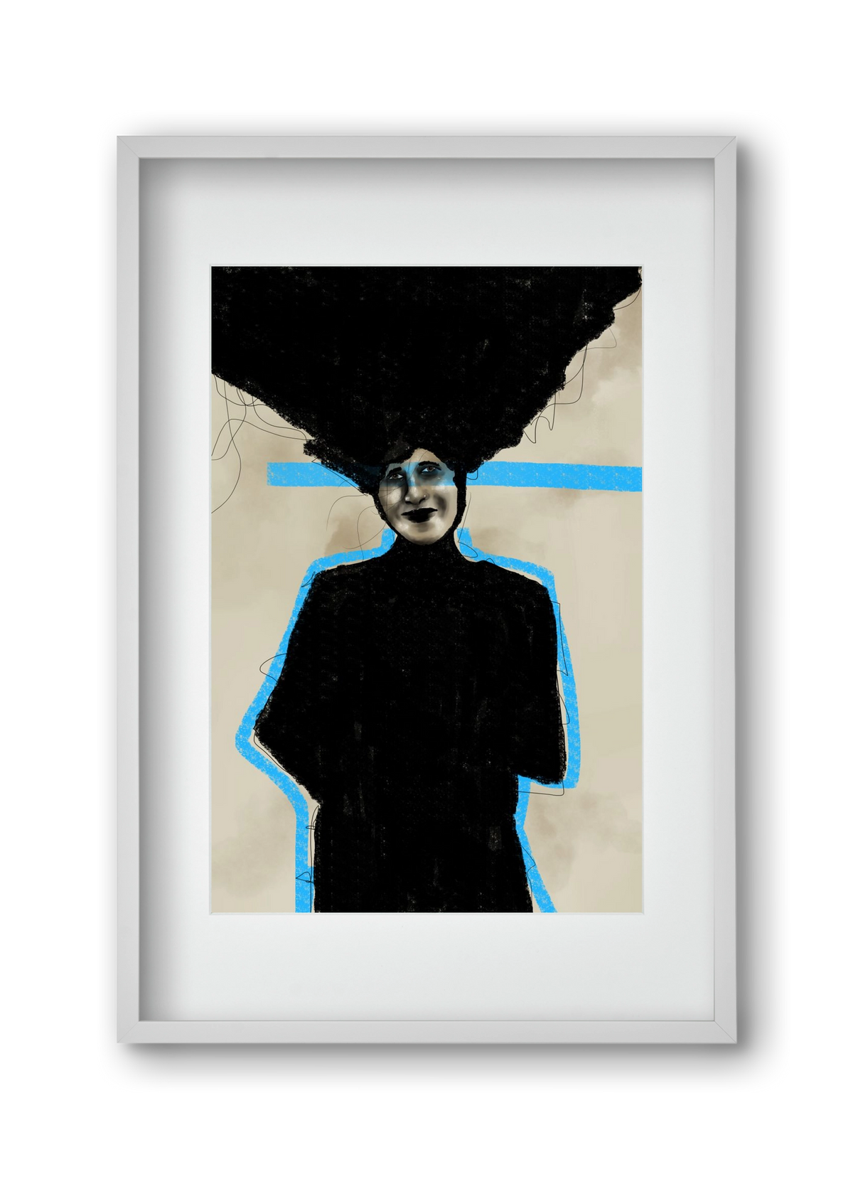 Modern Man, 30x45 cm (20x30 cm), Fehér keret, paszpartuval