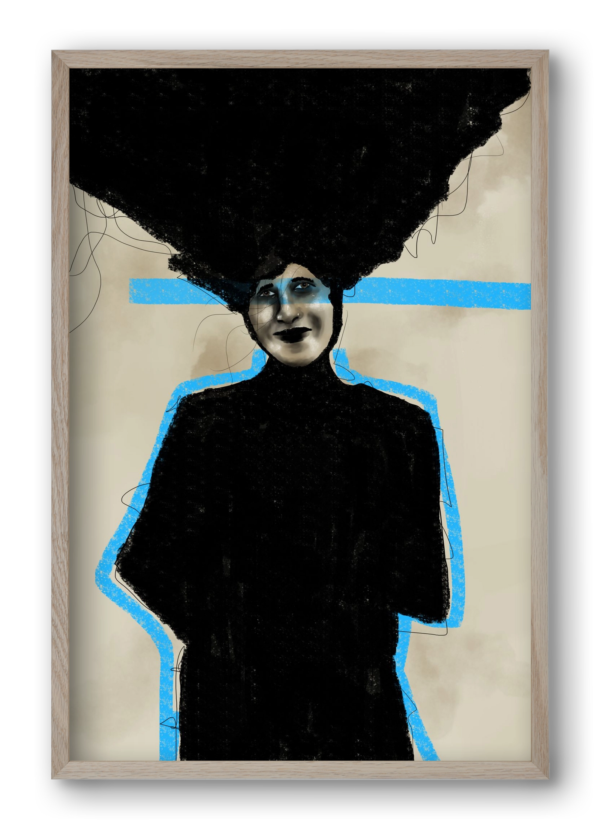 Modern Man, 40x60 cm (40x60 cm), Tölgy keret