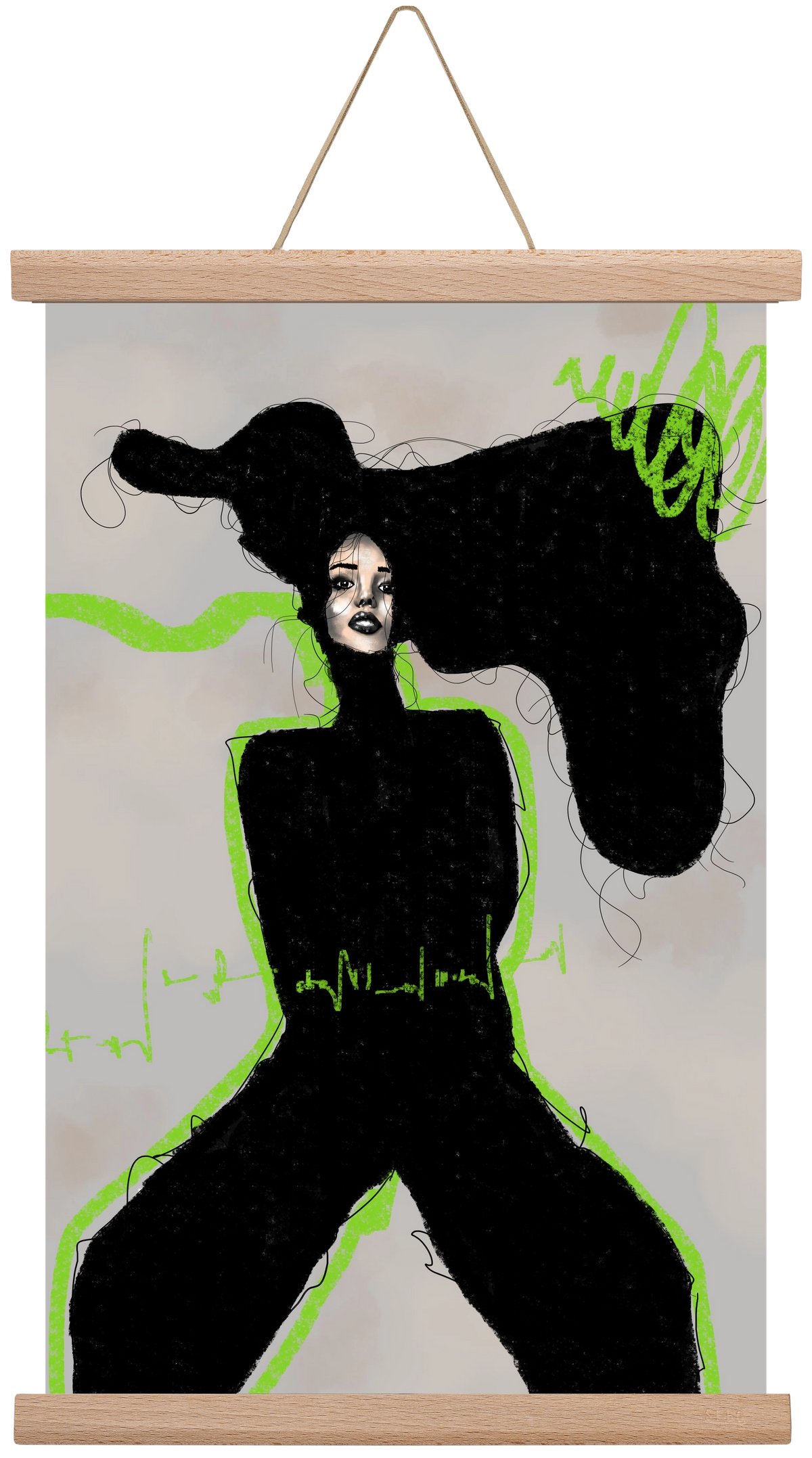 Electric Pulse, 30x45 cm (30x45 cm), Tölgy akasztó