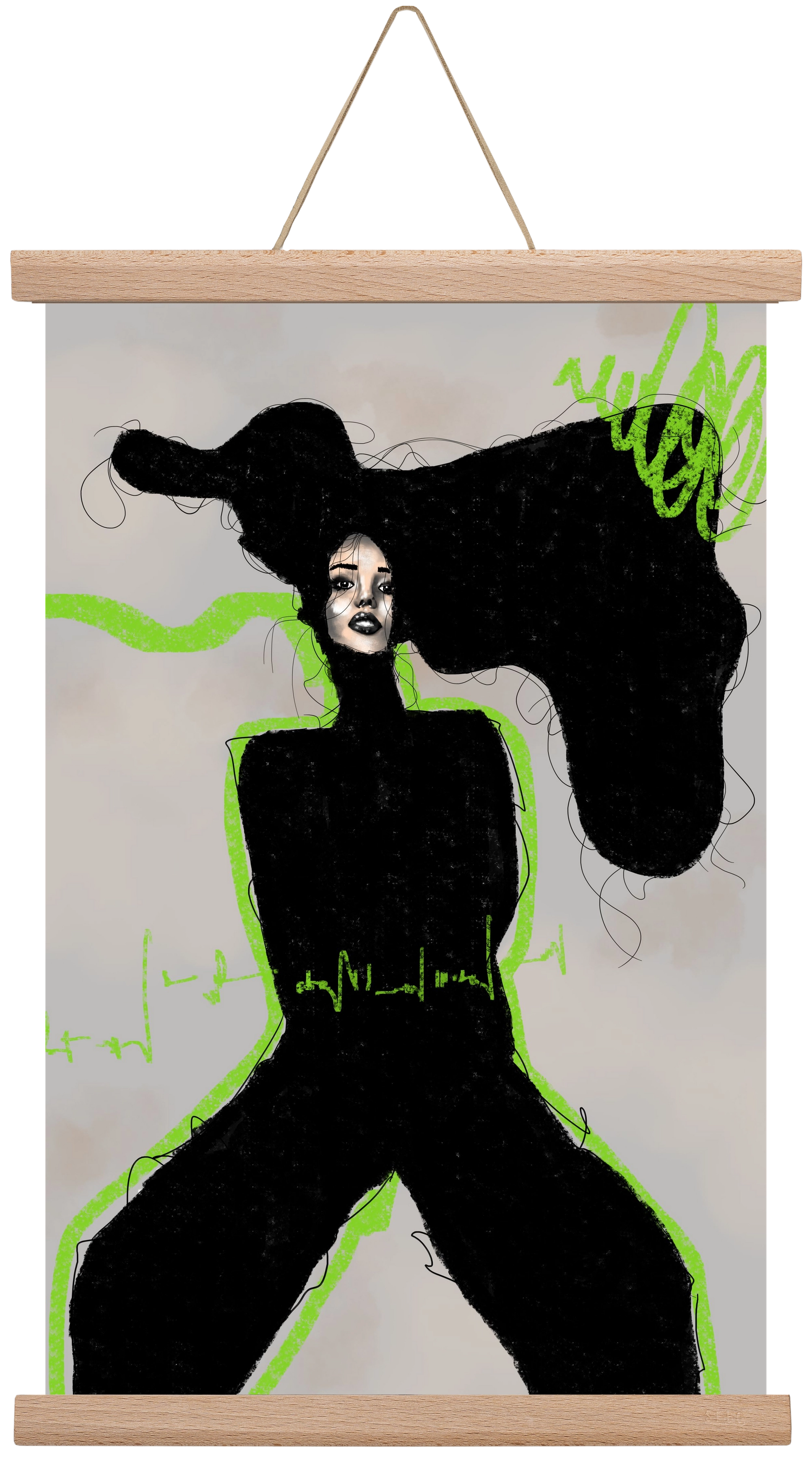 Electric Pulse, 30x45 cm (30x45 cm), Tölgy akasztó