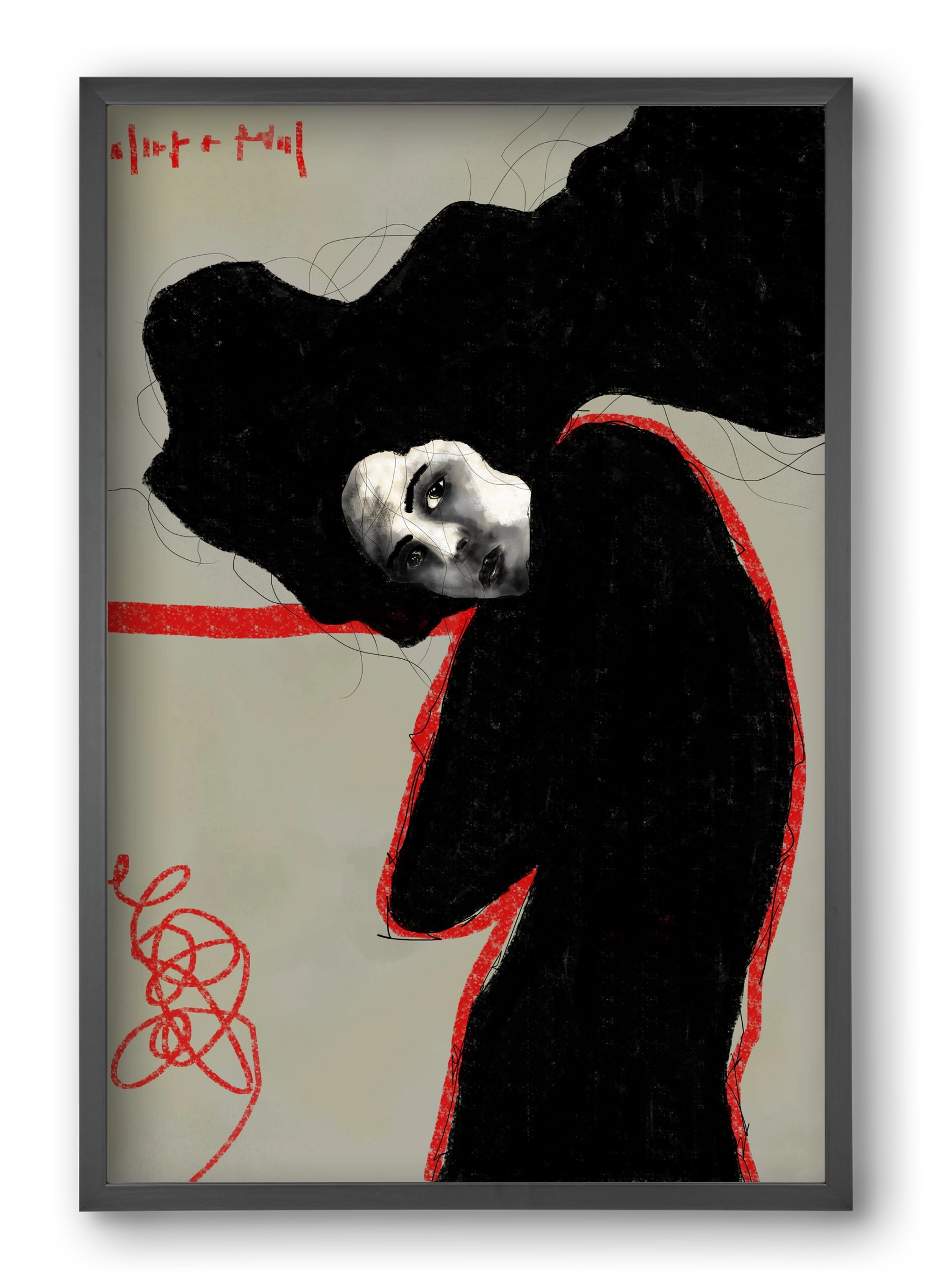 Wired Silence, 40x60 cm (40x60 cm), Fekete keret