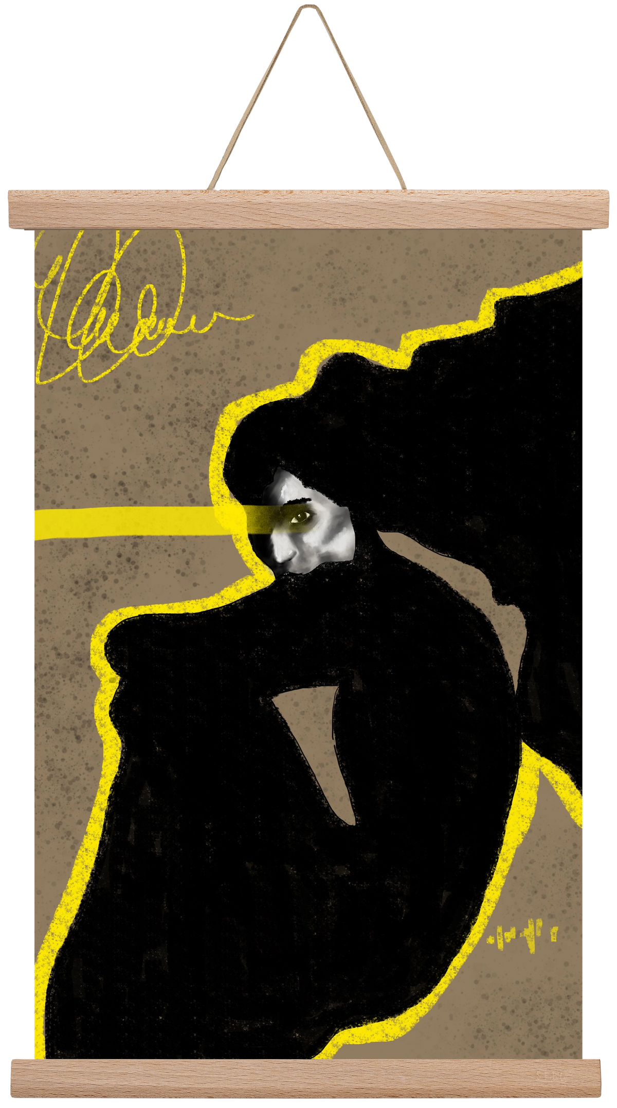 Shadow Whisper, 30x45 cm (30x45 cm), Tölgy akasztó
