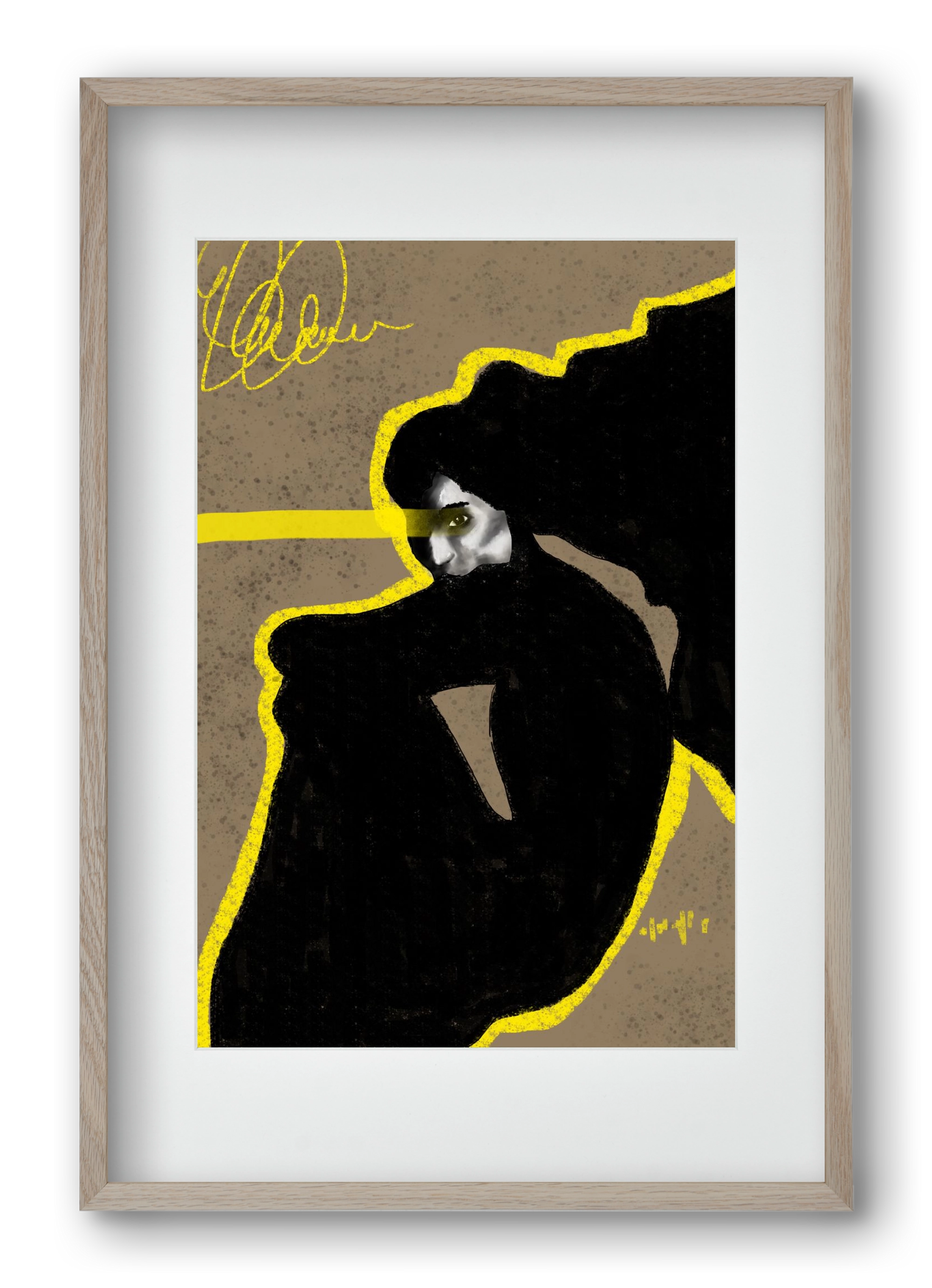 Shadow Whisper, 40x60 cm (30x45 cm), Tölgy keret, paszpartuval