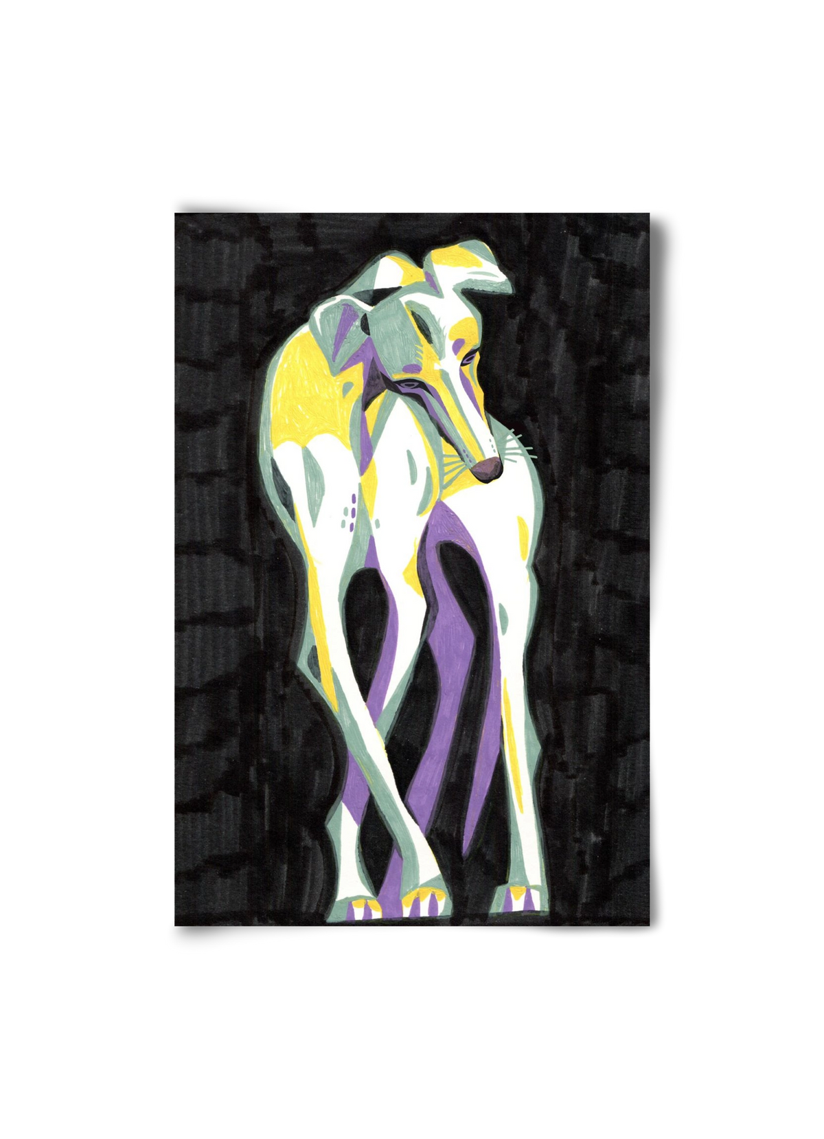 Greyhound, 20x30 cm, Keret nélkül