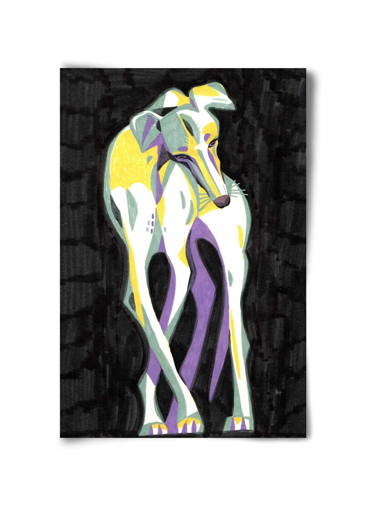 Greyhound, 30x45 cm, Keret nélkül