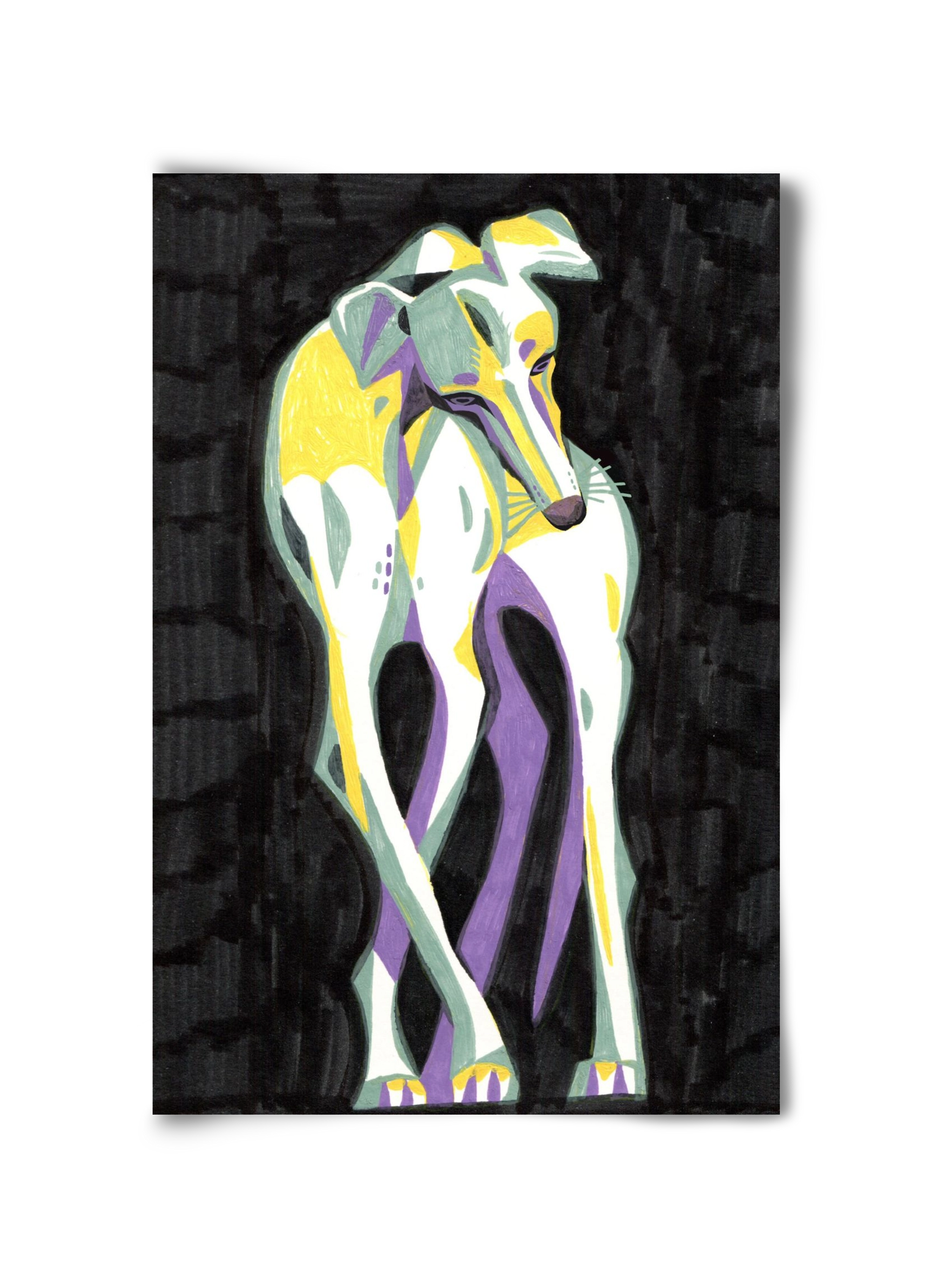 Greyhound, 30x45 cm, Keret nélkül