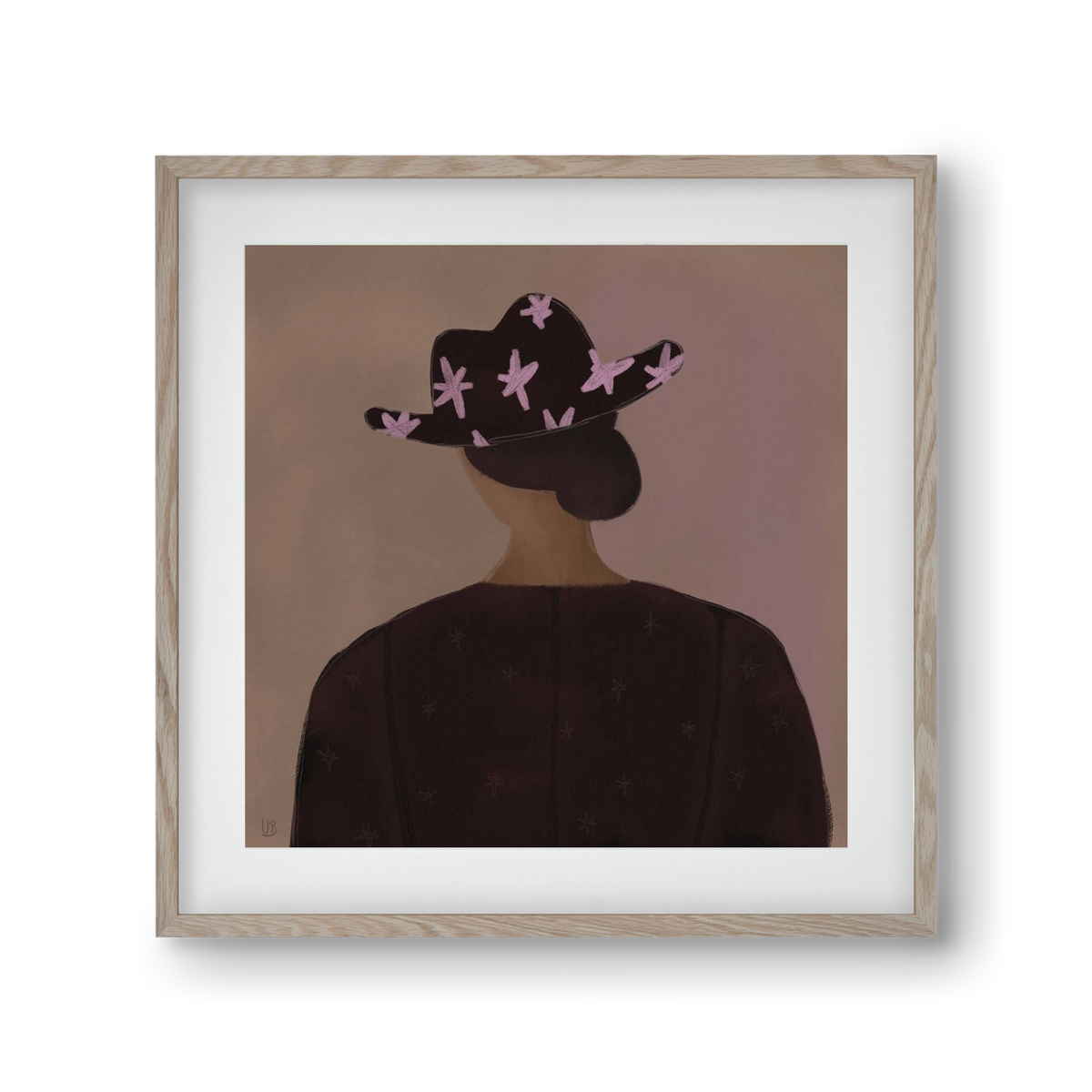 Star you lonesome tonight?, 30x30 cm (20x20 cm), Tölgy keret, paszpartuval