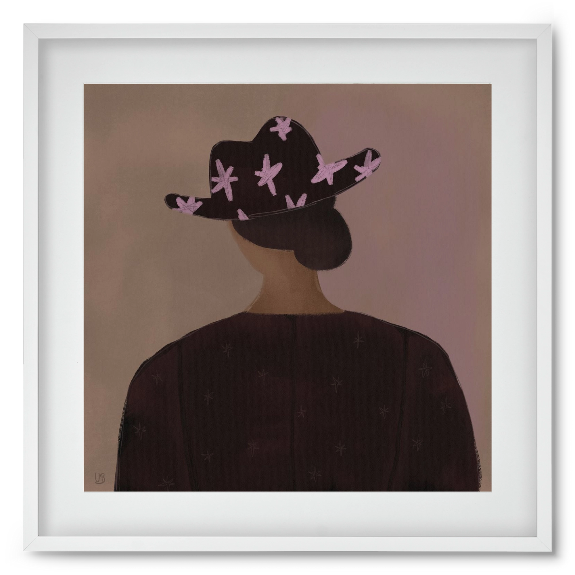 Star you lonesome tonight?, 50x50 cm (40x40 cm), Fehér keret, paszpartuval