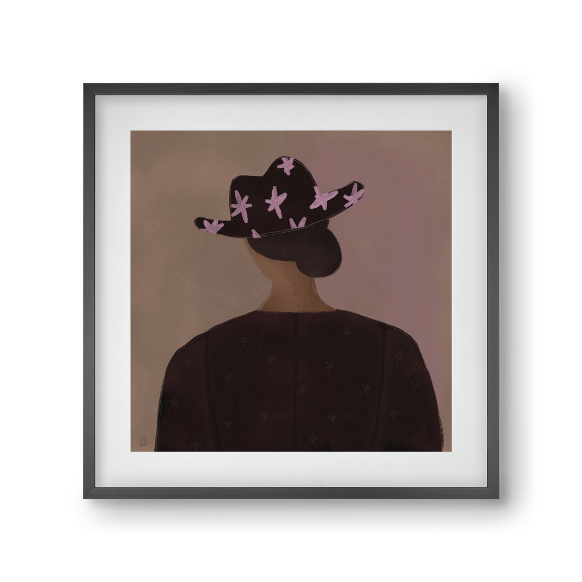 Star you lonesome tonight?, 30x30 cm (20x20 cm), Fekete keret, paszpartuval