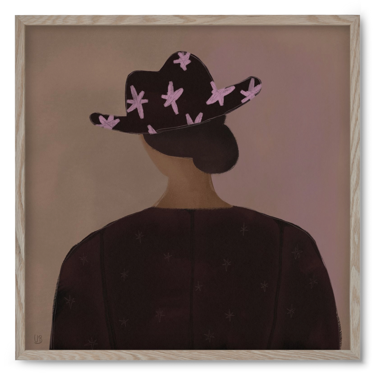 Star you lonesome tonight?, 50x50 cm (50x50 cm), Tölgy keret