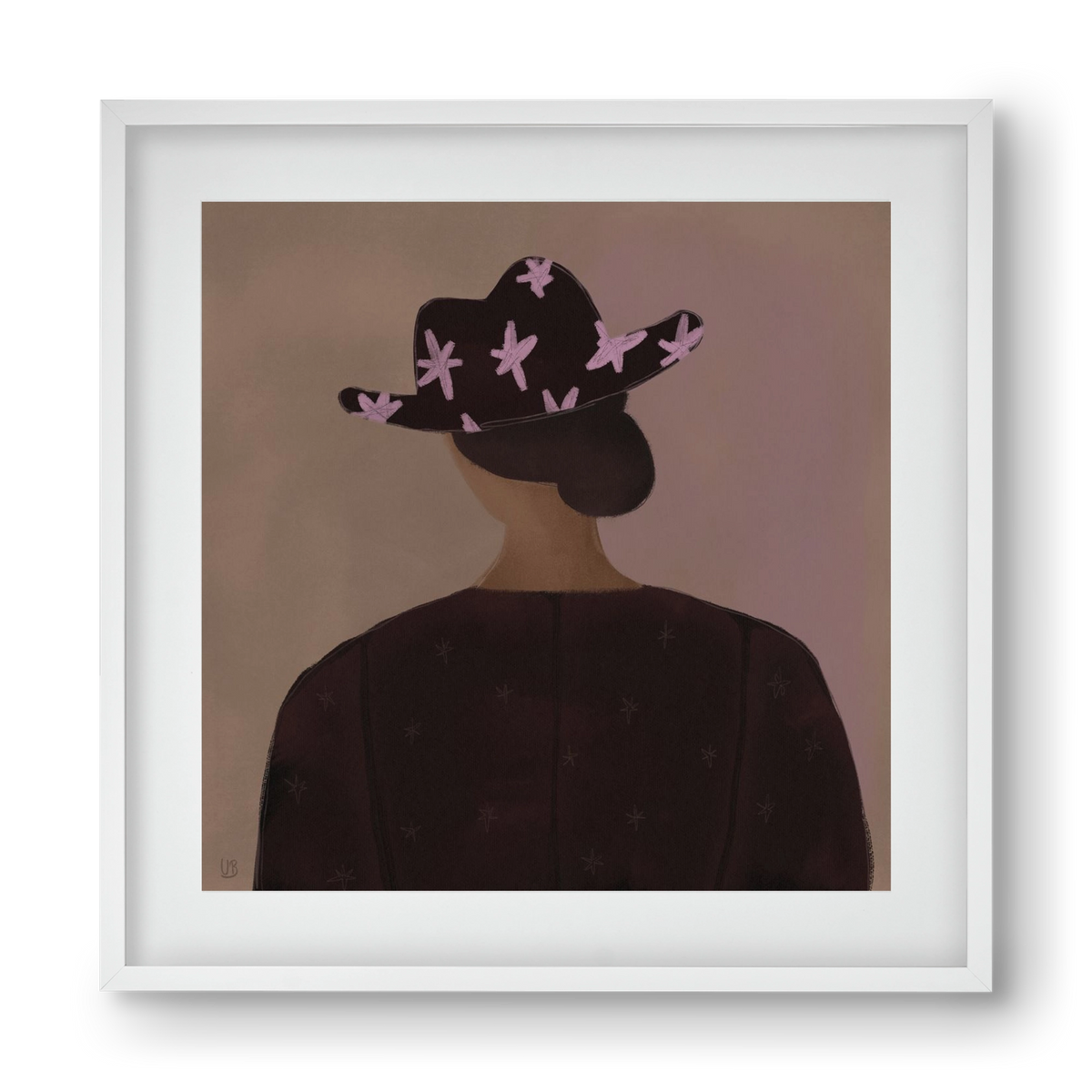 Star you lonesome tonight?, 40x40 cm (30x30 cm), Fehér keret, paszpartuval