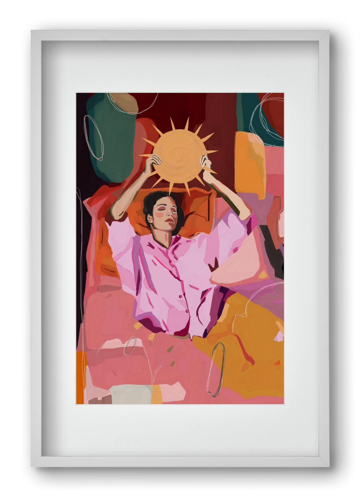 Here comes the sun, 40x60 cm (30x45 cm), Fehér keret, paszpartuval