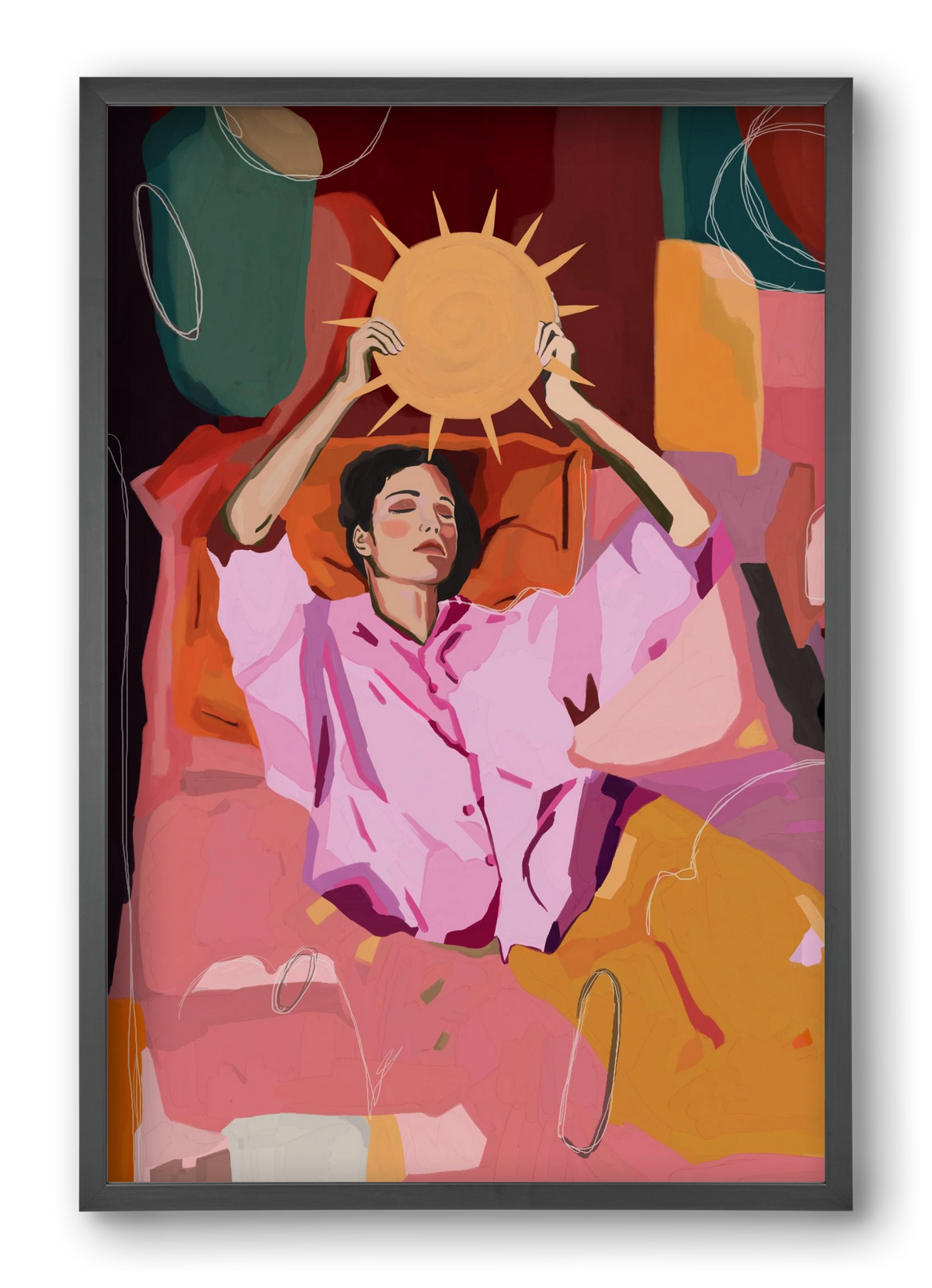 Here comes the sun, 40x60 cm (40x60 cm), Fekete keret