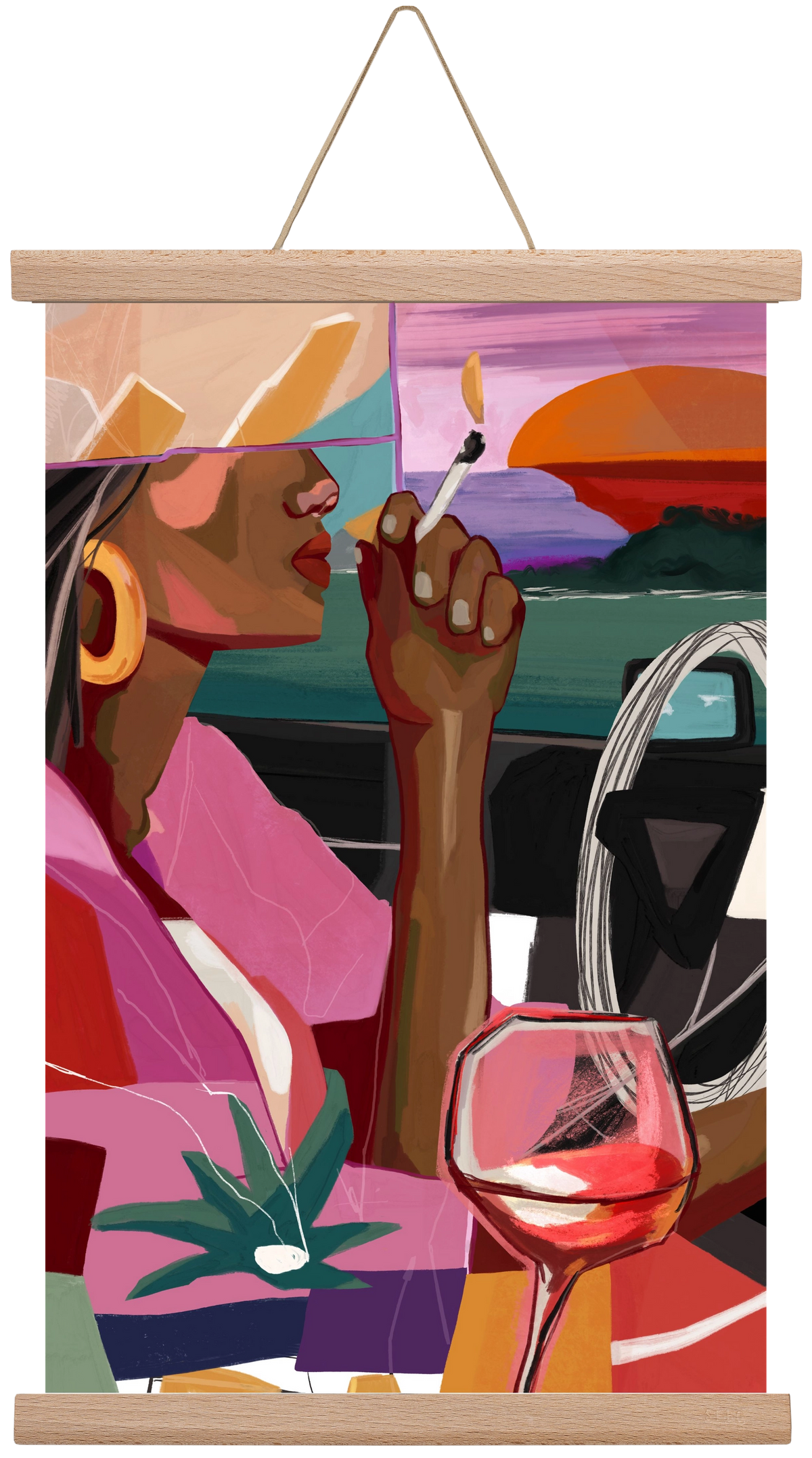 Just me to the road open, 30x45 cm (30x45 cm), Tölgy akasztó