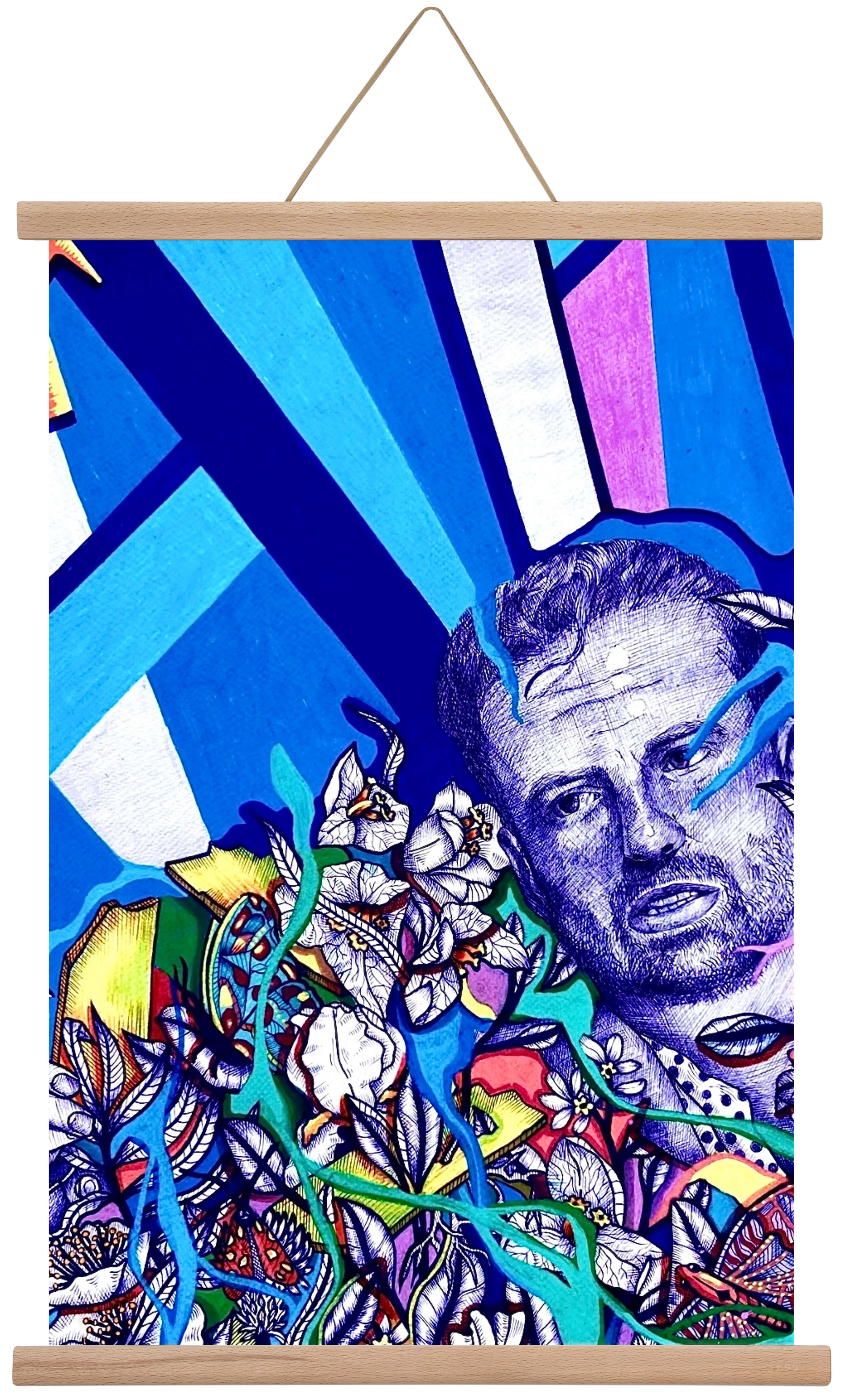 "S neked mi az ősélményed?" , 60x40 cm (60x40 cm), Tölgy akasztó