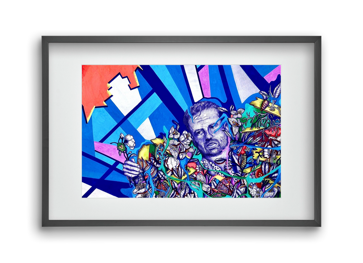 "S neked mi az ősélményed?" , 45x30 cm (30x20 cm), Fekete keret, paszpartuval