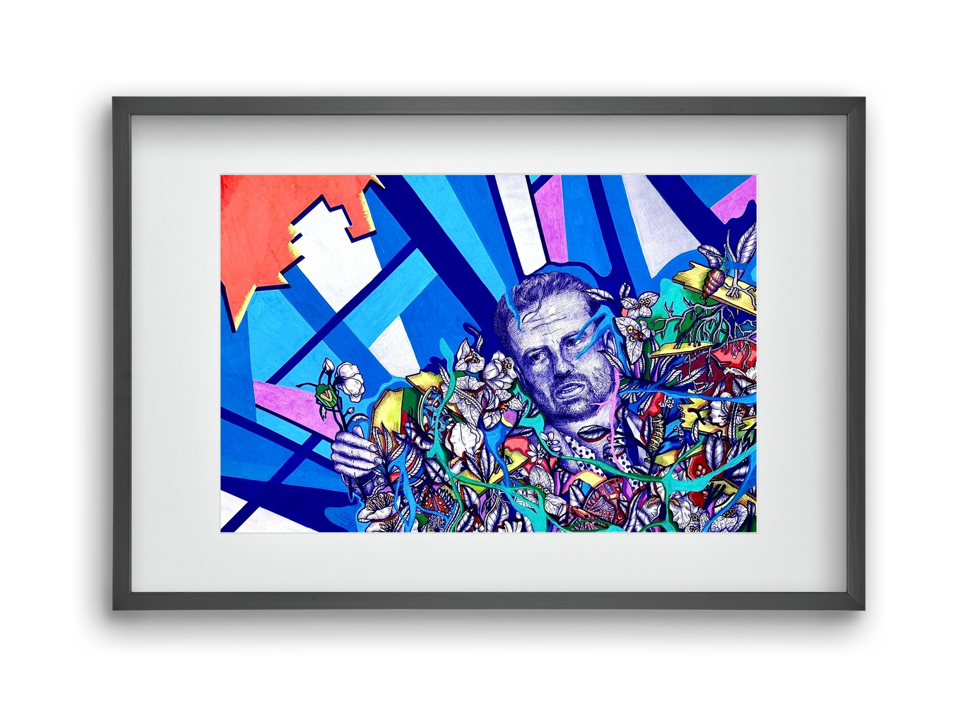 "S neked mi az ősélményed?" , 45x30 cm (30x20 cm), Fekete keret, paszpartuval