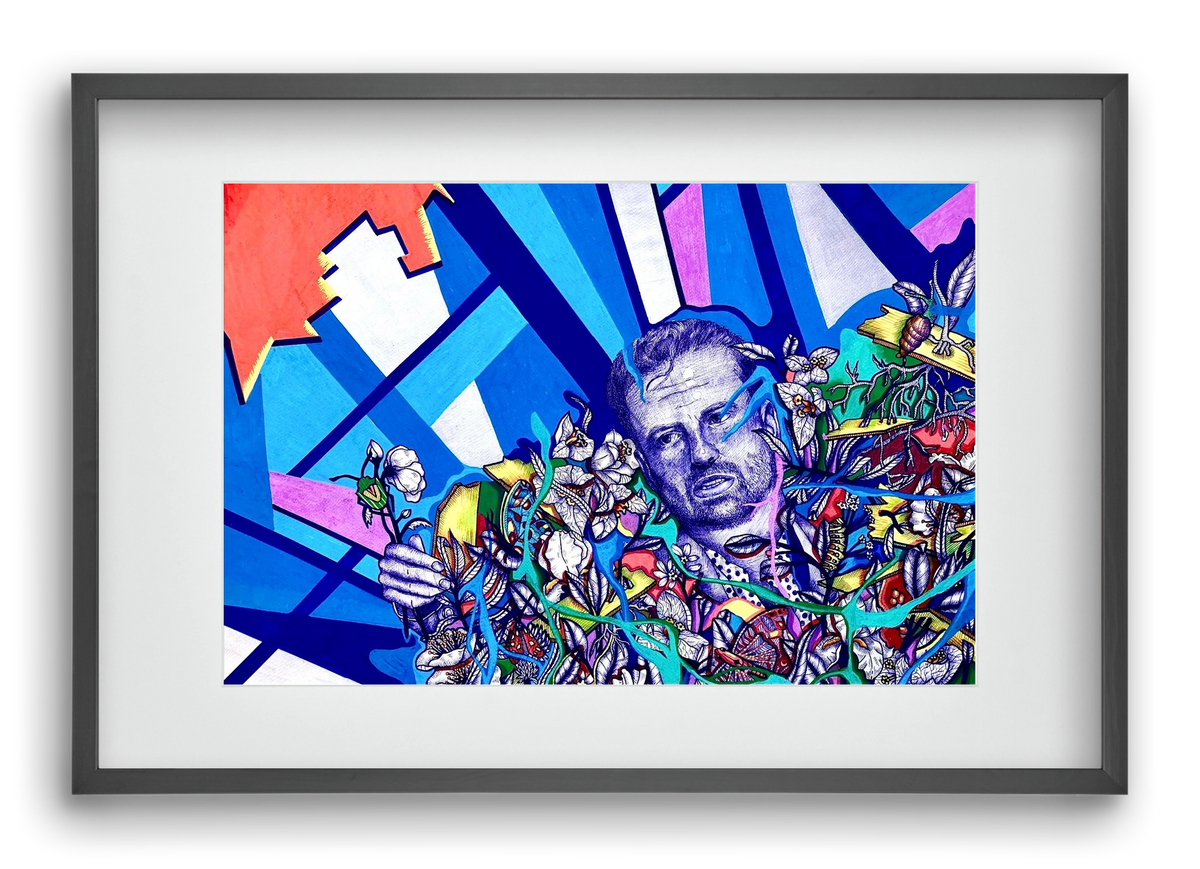 "S neked mi az ősélményed?" , 60x40 cm (45x30 cm), Fekete keret, paszpartuval