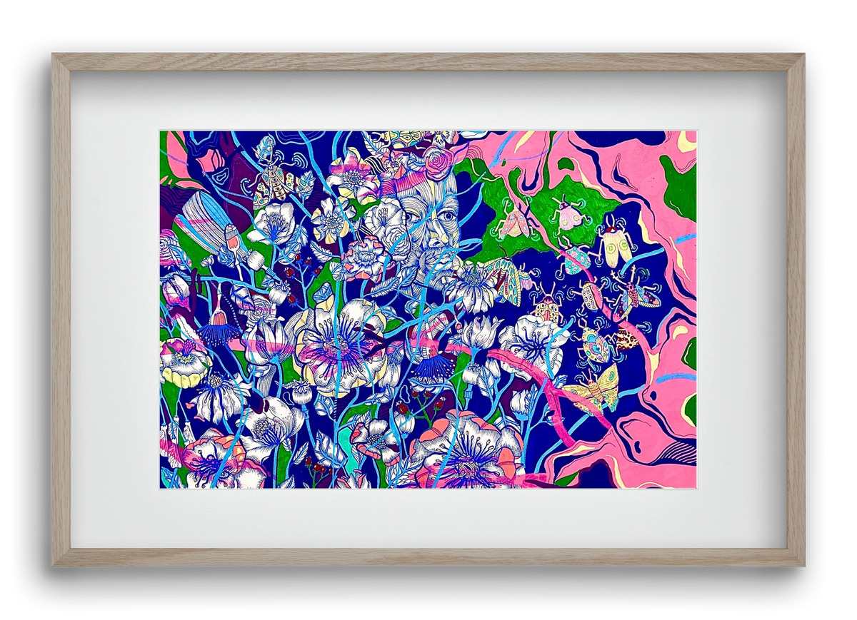 "Lessons to learn and sone beetles", 60x40 cm (45x30 cm), Tölgy keret, paszpartuval