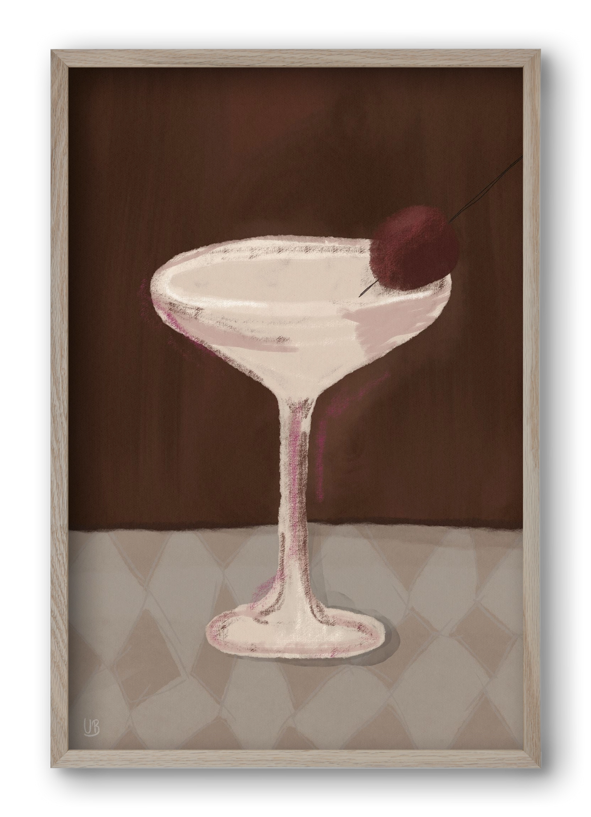 Cherry Sip, 40x60 cm (40x60 cm), Tölgy keret