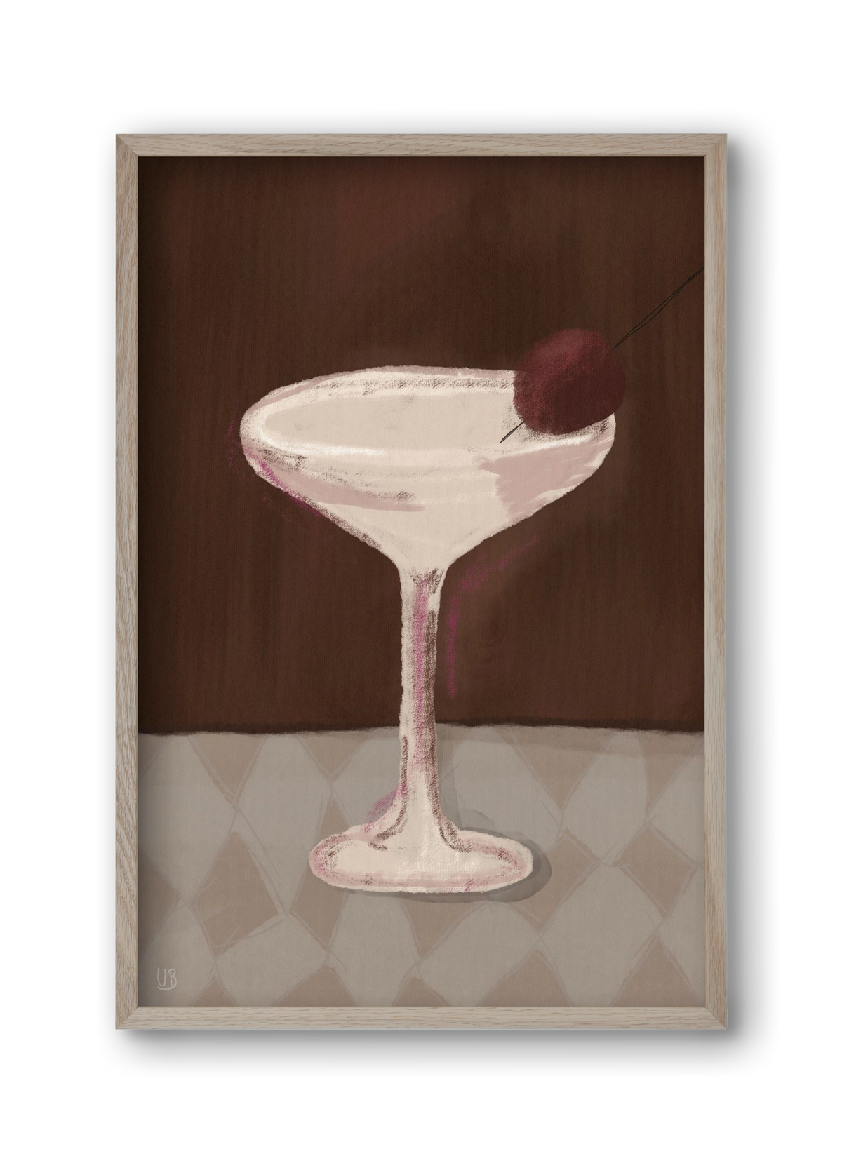 Cherry Sip, 30x45 cm (30x45 cm), Tölgy keret