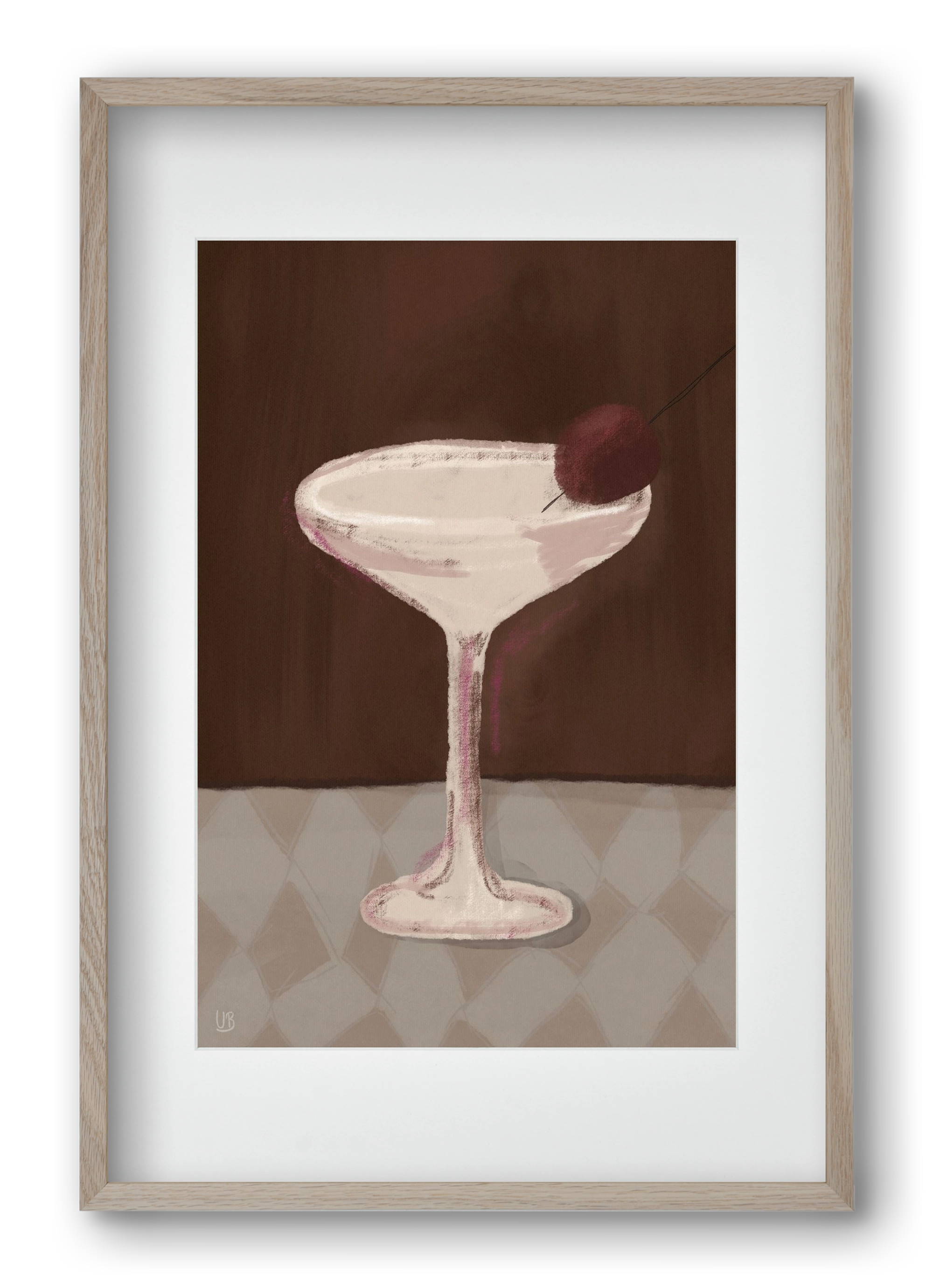Cherry Sip, 40x60 cm (30x45 cm), Tölgy keret, paszpartuval