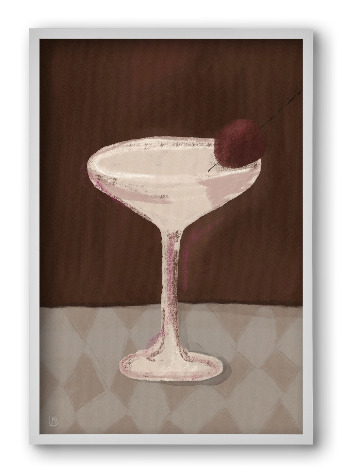 Cherry Sip, 40x60 cm (40x60 cm), Fehér keret