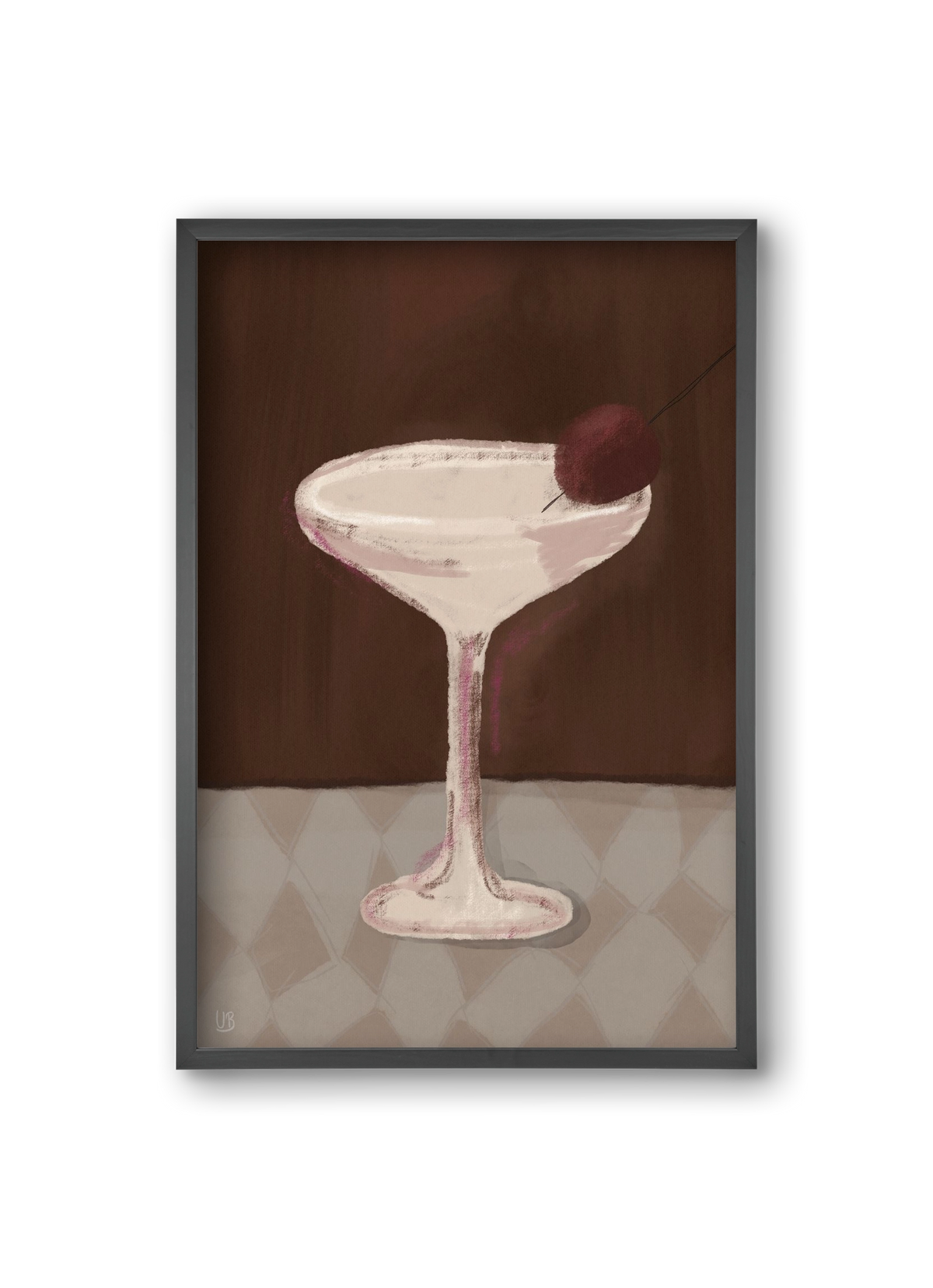 Cherry Sip, 20x30 cm (20x30 cm), Fekete keret