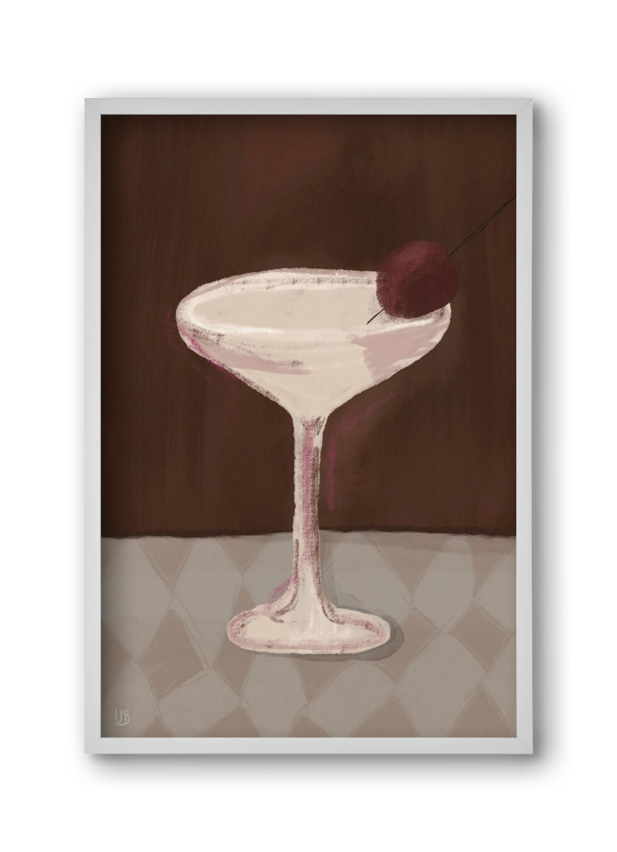 Cherry Sip, 30x45 cm (30x45 cm), Fehér keret