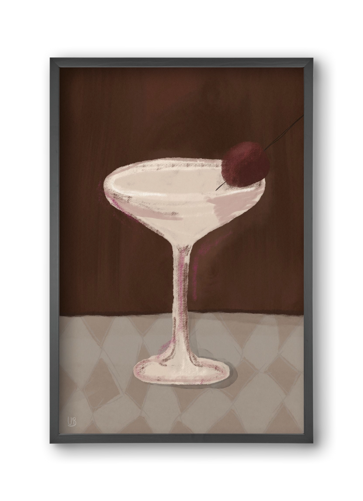 Cherry Sip, 30x45 cm (30x45 cm), Fekete keret