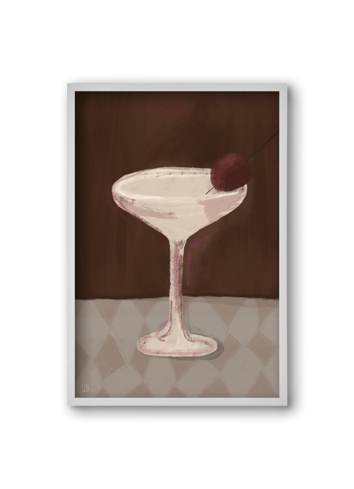 Cherry Sip, 20x30 cm (20x30 cm), Fehér keret