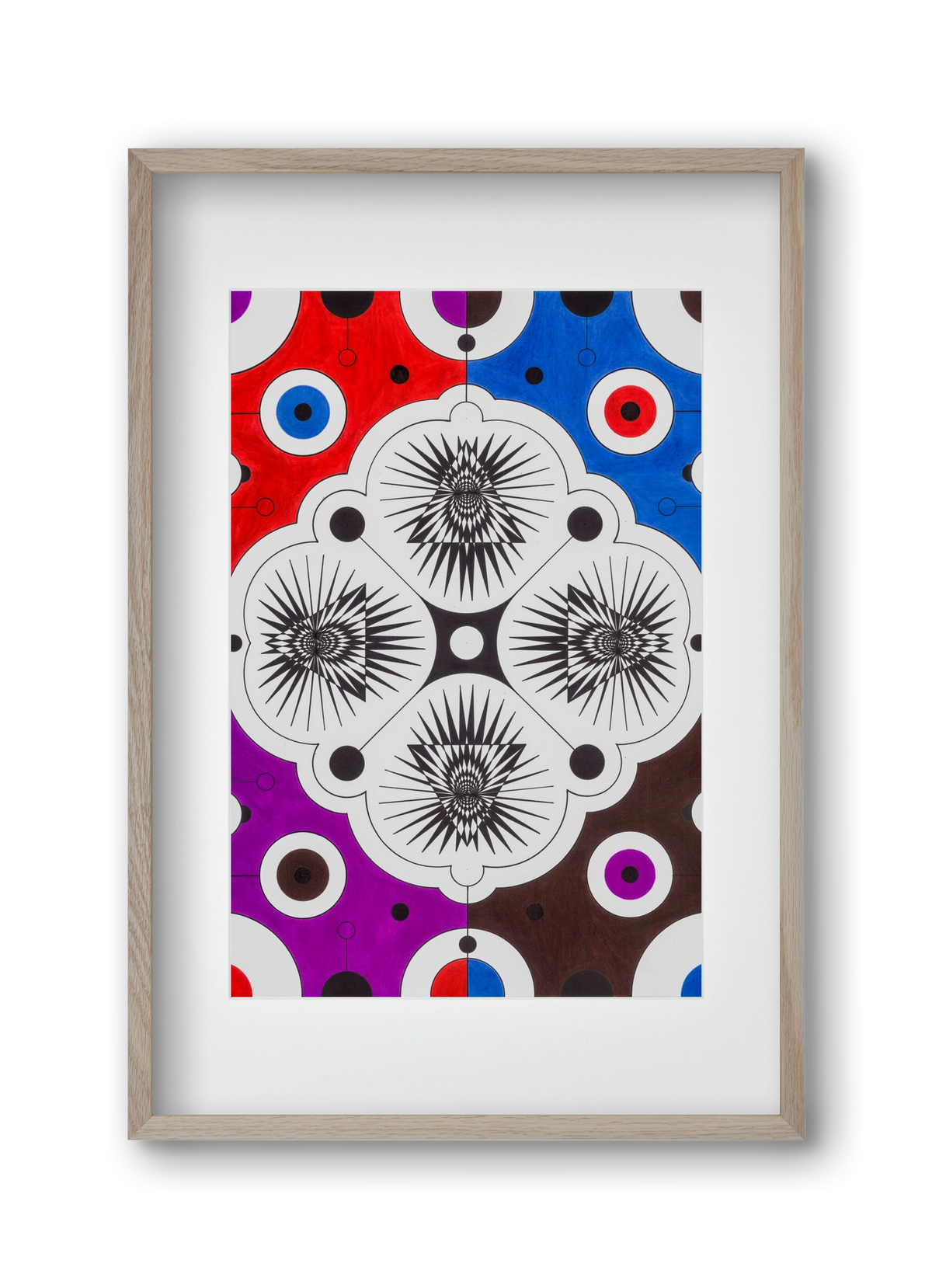 fragile balloooons , 30x45 cm (20x30 cm), Tölgy keret, paszpartuval