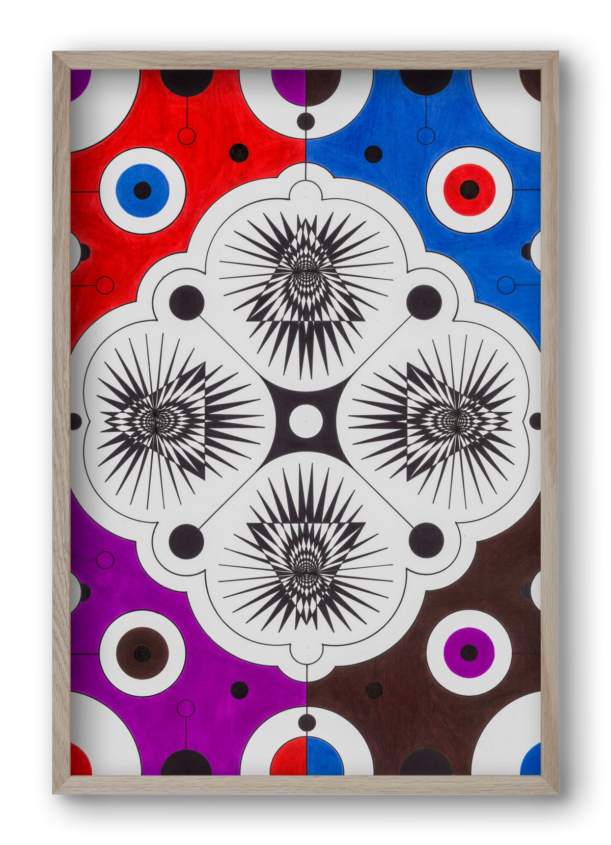 fragile balloooons , 40x60 cm (40x60 cm), Tölgy keret