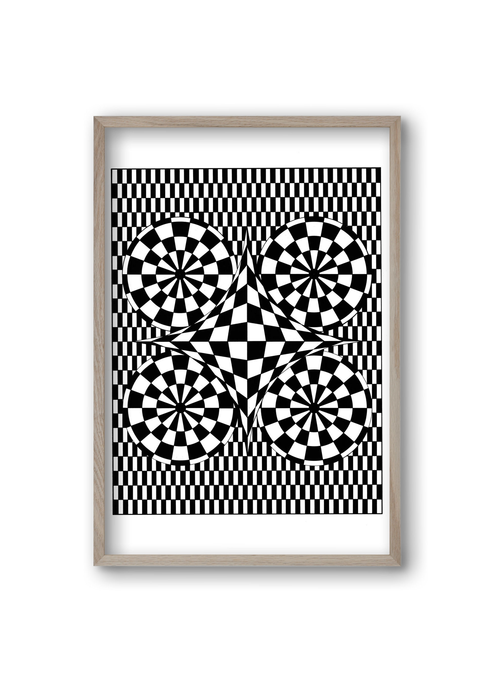 Saturn, 20x30 cm (20x30 cm), Tölgy keret