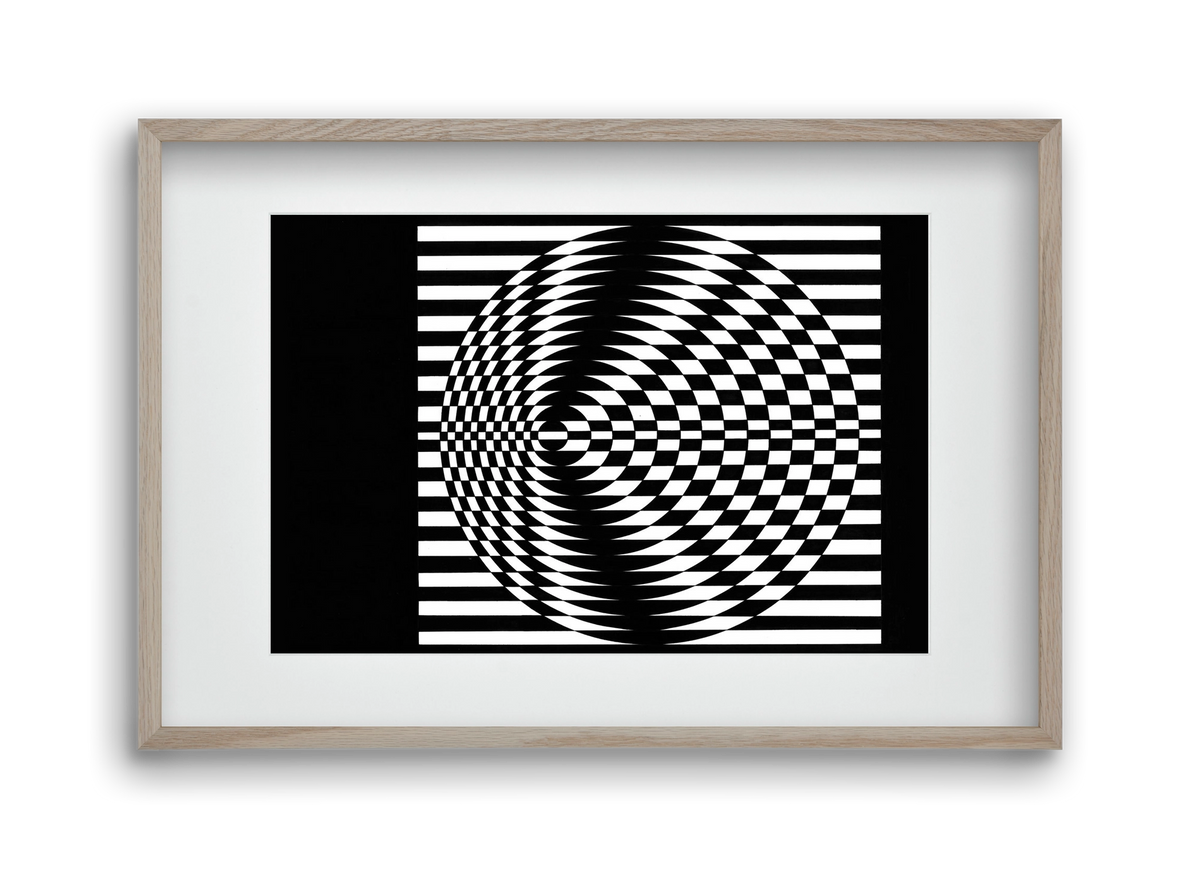 hydropower plant [mole] , 45x30 cm (30x20 cm), Tölgy keret, paszpartuval