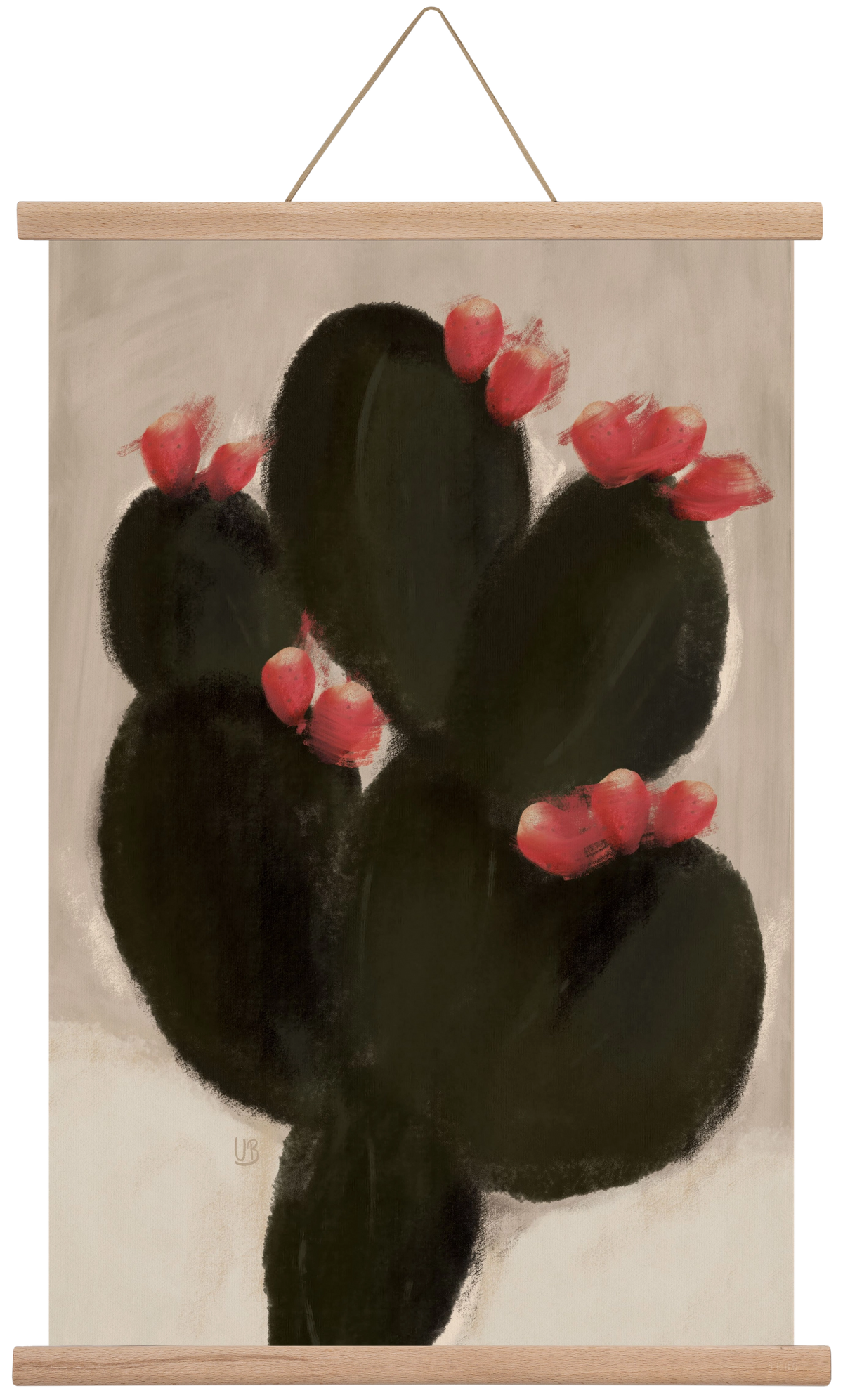 Blooming Cactus, 40x60 cm (40x60 cm), Tölgy akasztó