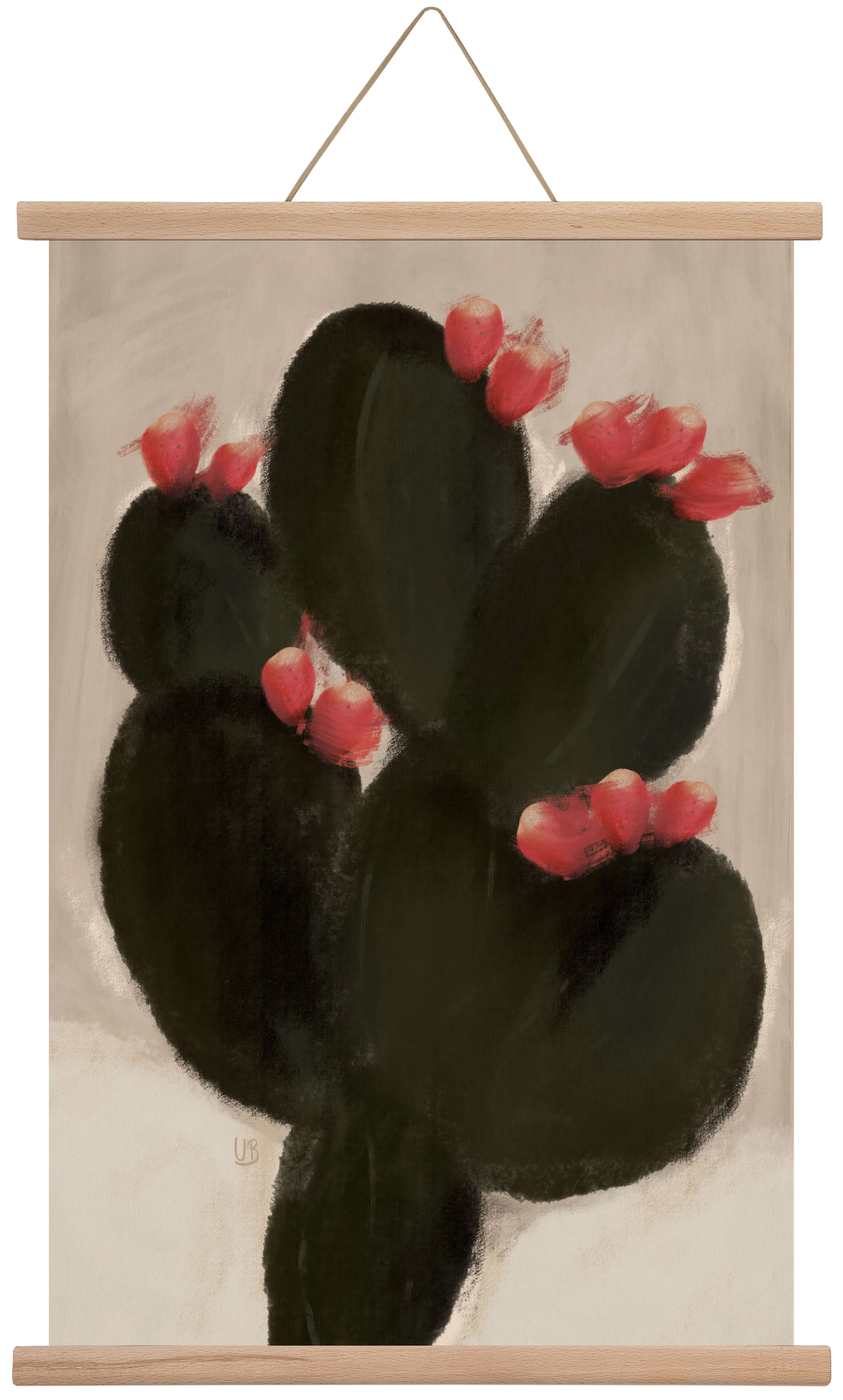 Blooming Cactus, 40x60 cm (40x60 cm), Tölgy akasztó