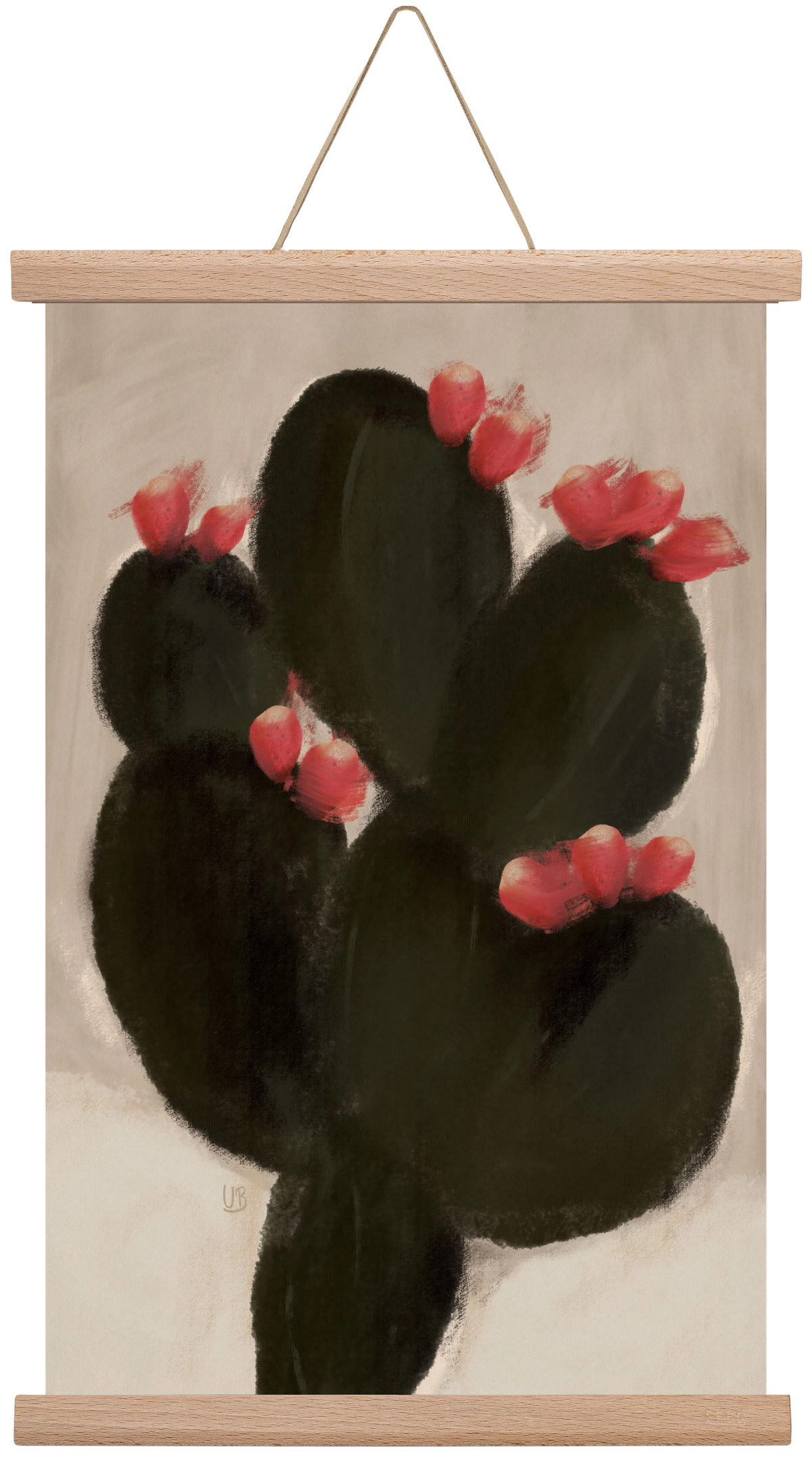 Blooming Cactus, 30x45 cm (30x45 cm), Tölgy akasztó