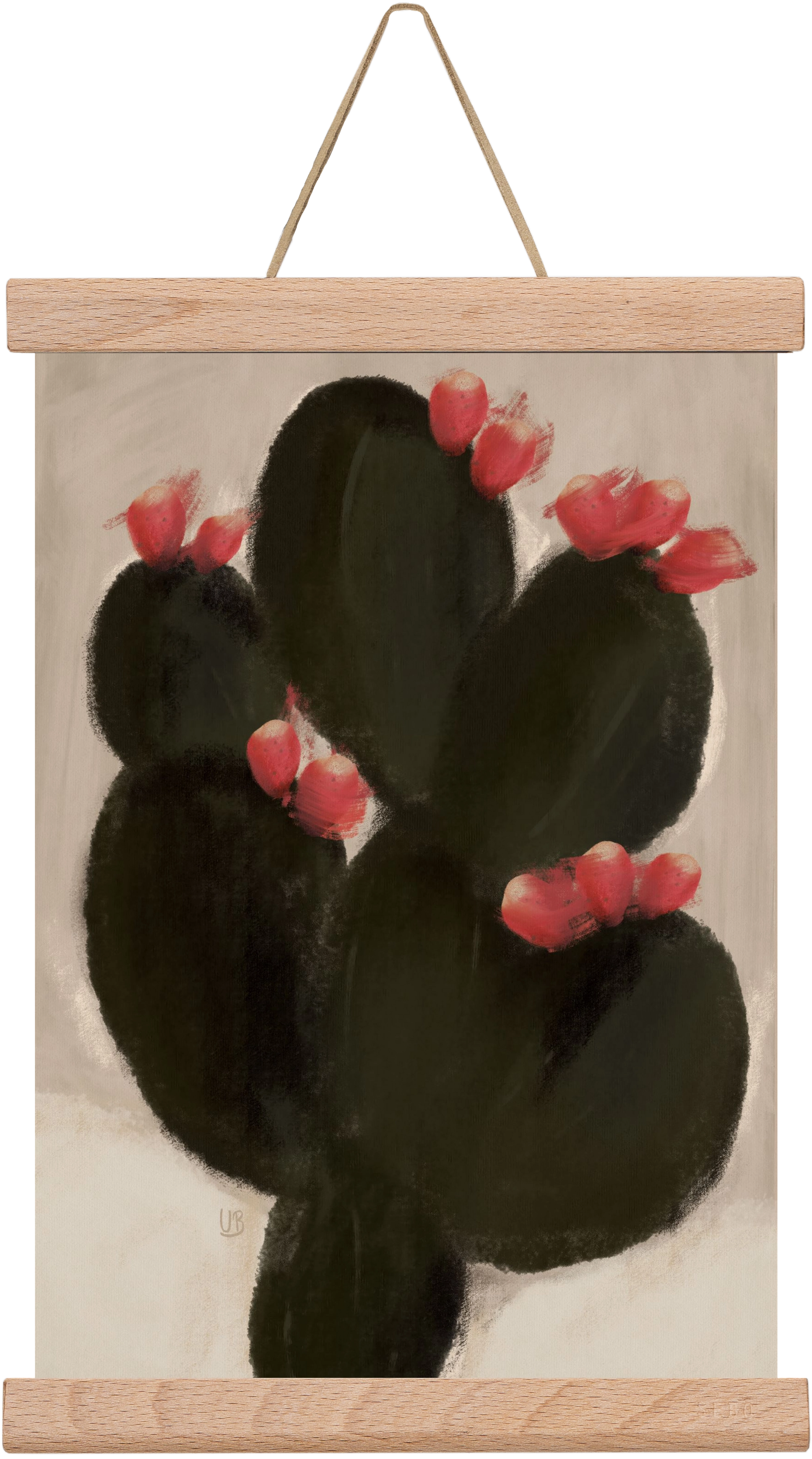 Blooming Cactus, 20x30 cm (20x30 cm), Tölgy akasztó