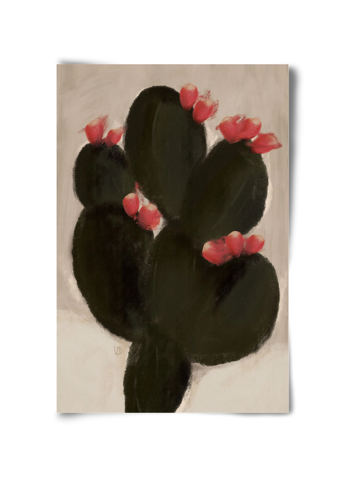 Blooming Cactus, 30x45 cm, Keret nélkül