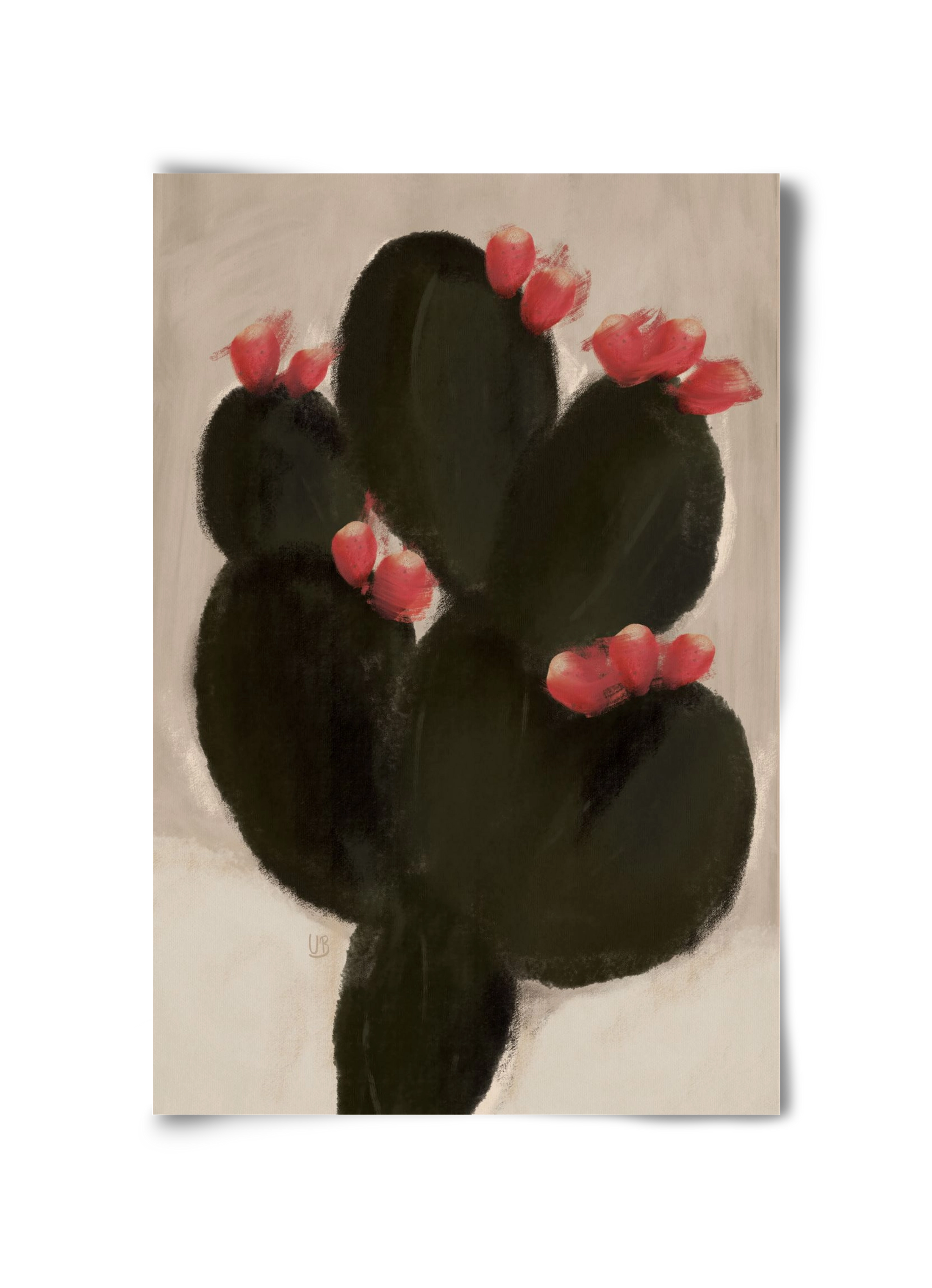 Blooming Cactus, 30x45 cm, Keret nélkül