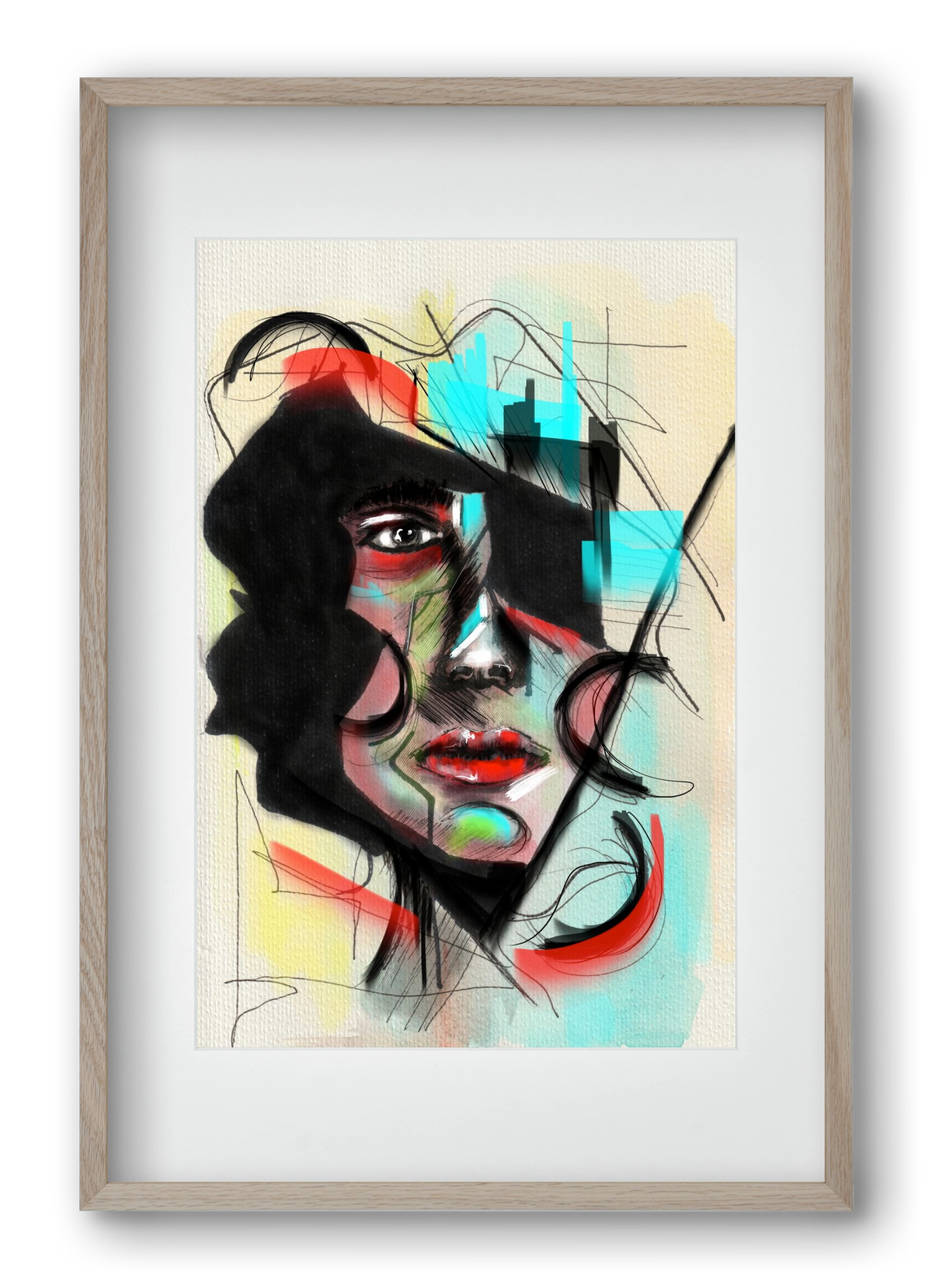 Shattered Silence, 40x60 cm (30x45 cm), Tölgy keret, paszpartuval