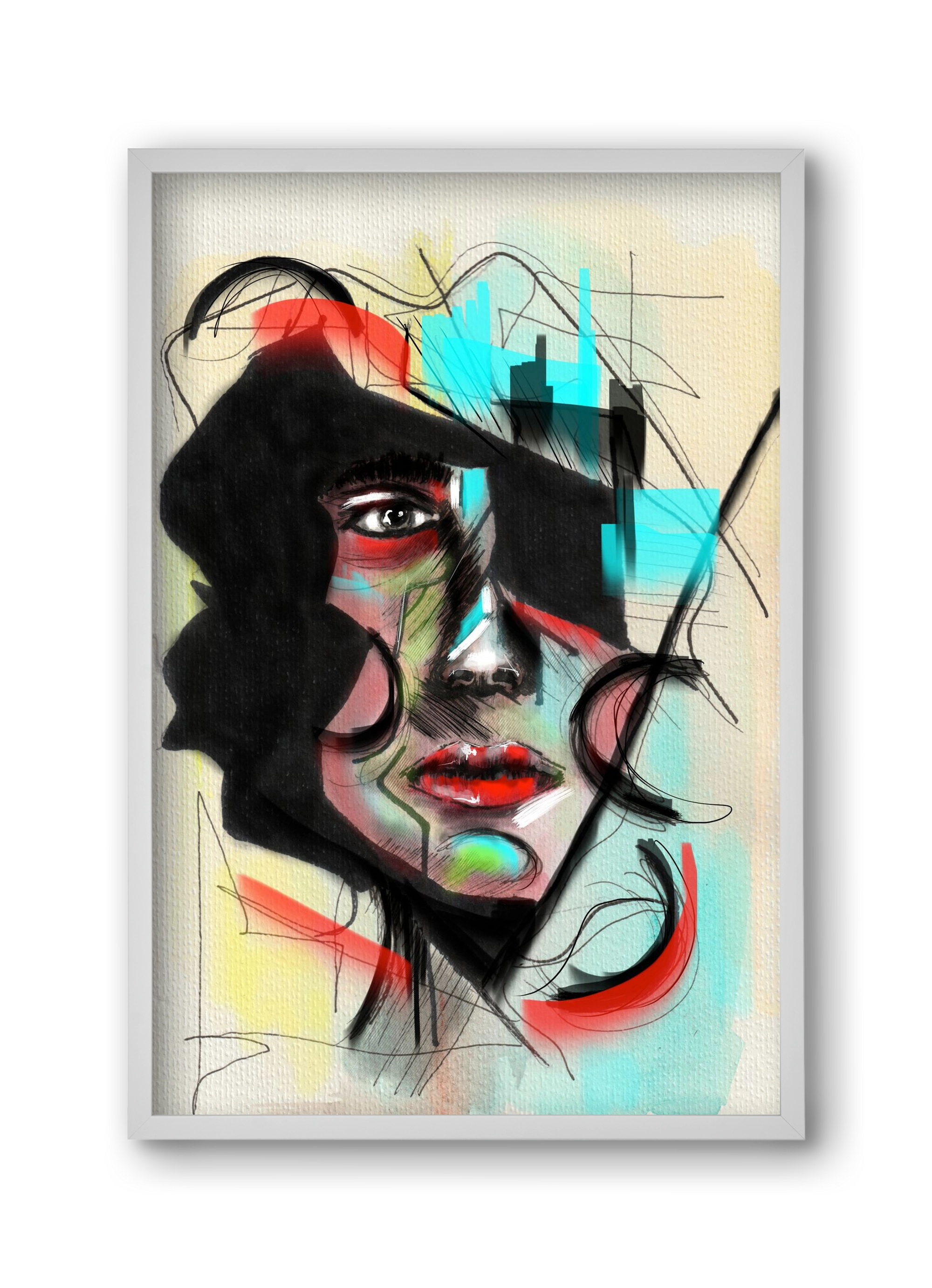 Shattered Silence, 30x45 cm (30x45 cm), Fehér keret