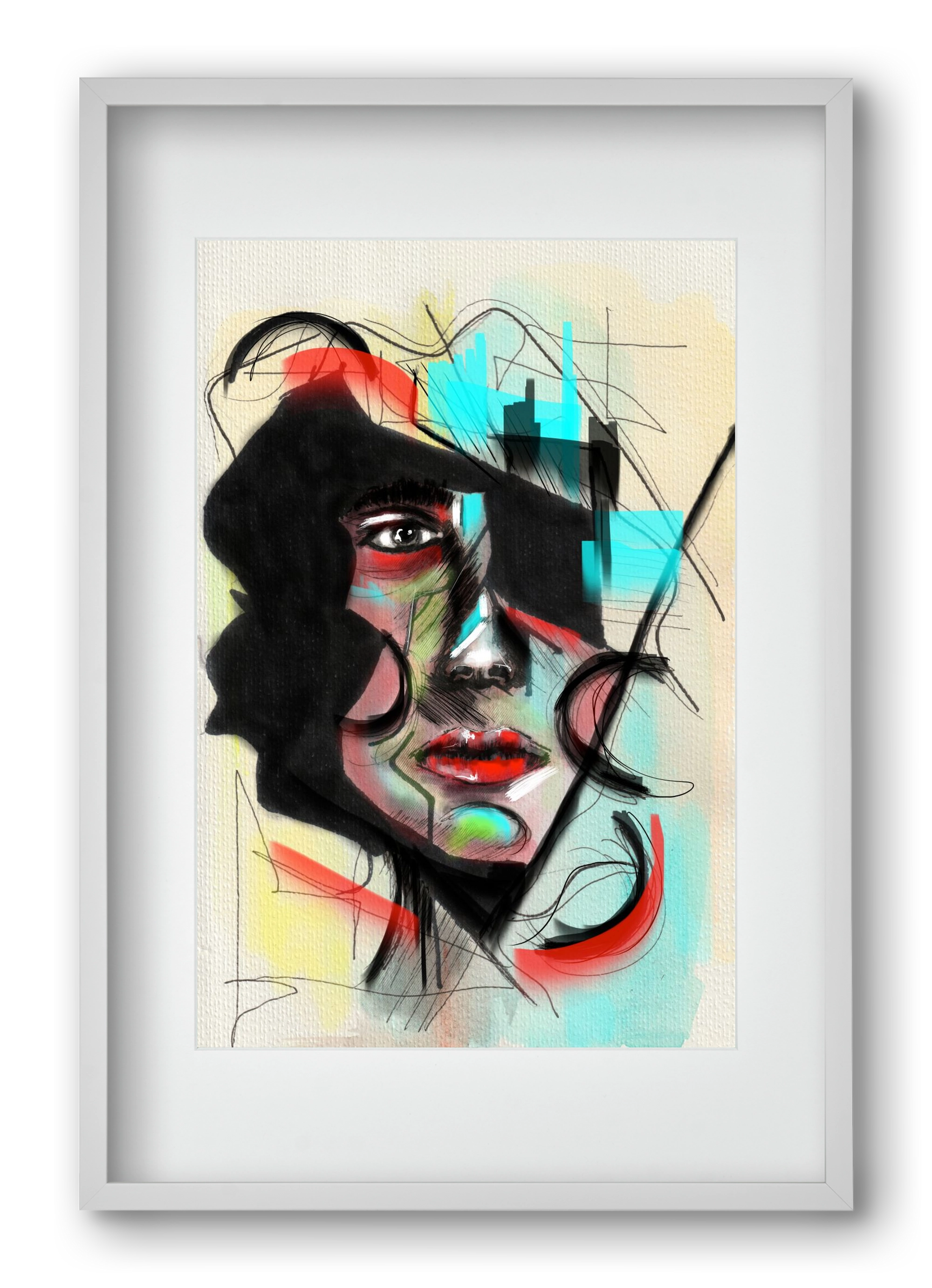Shattered Silence, 40x60 cm (30x45 cm), Fehér keret, paszpartuval