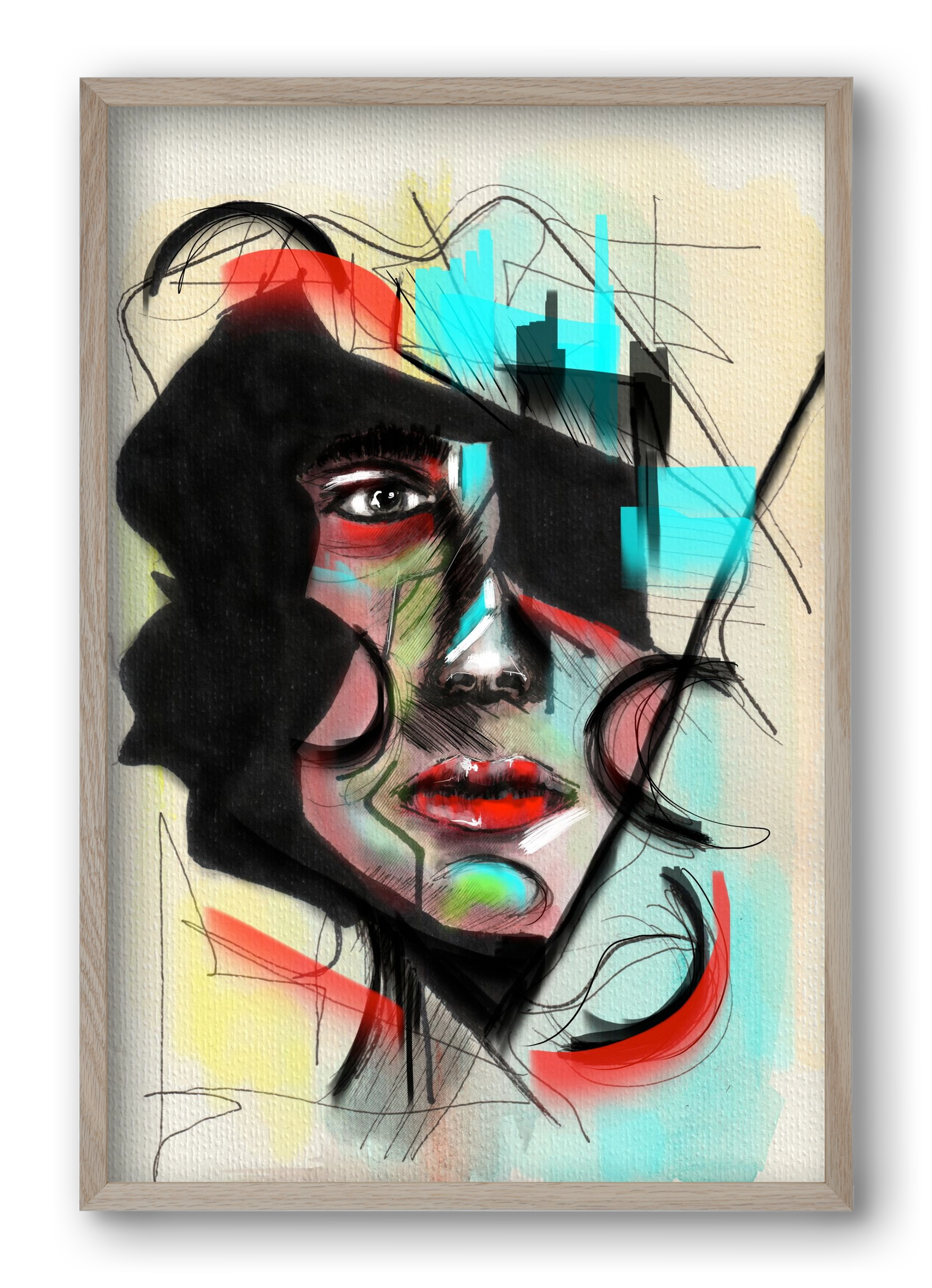 Shattered Silence, 40x60 cm (40x60 cm), Tölgy keret
