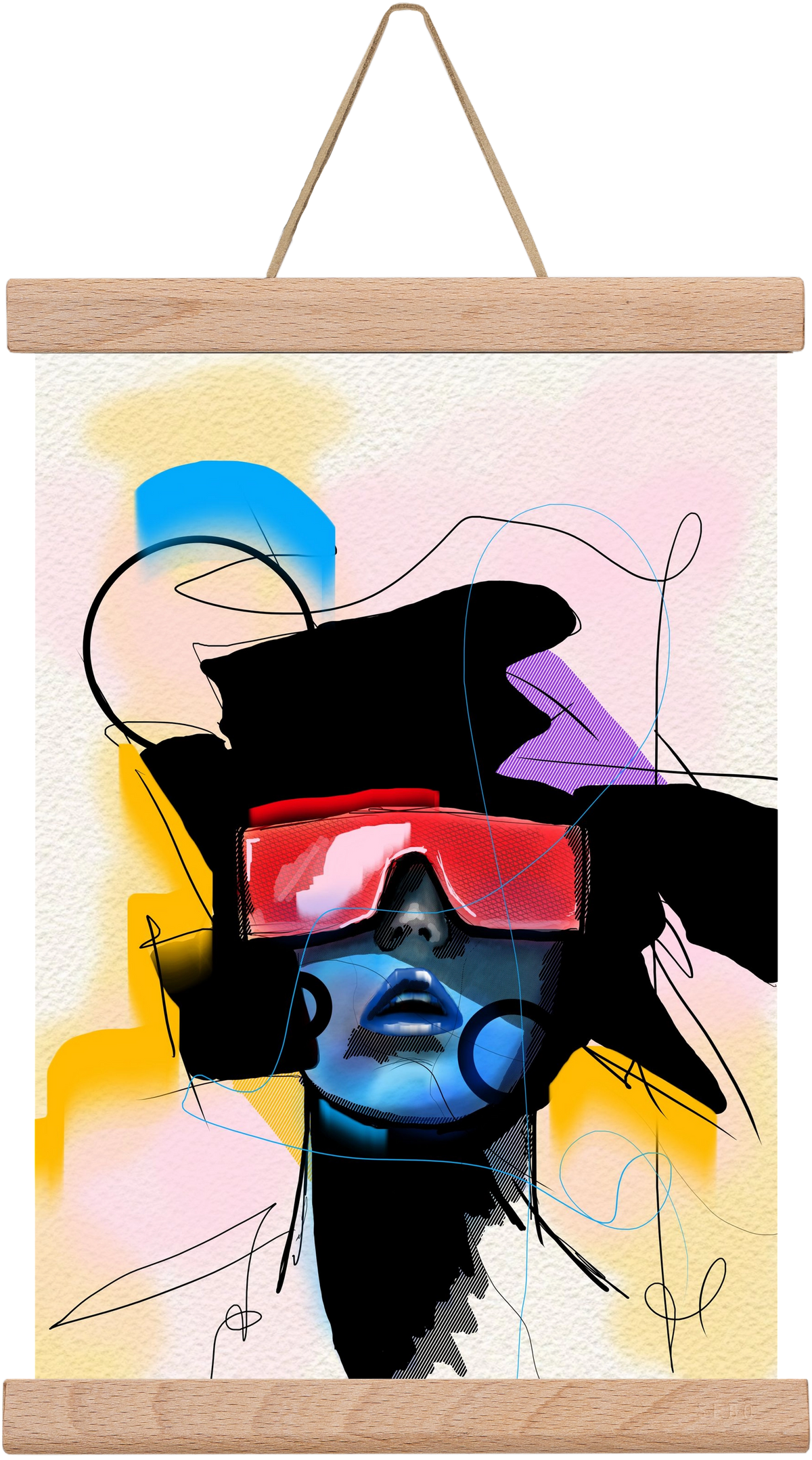 Behind the Visor, 20x30 cm (20x30 cm), Tölgy akasztó