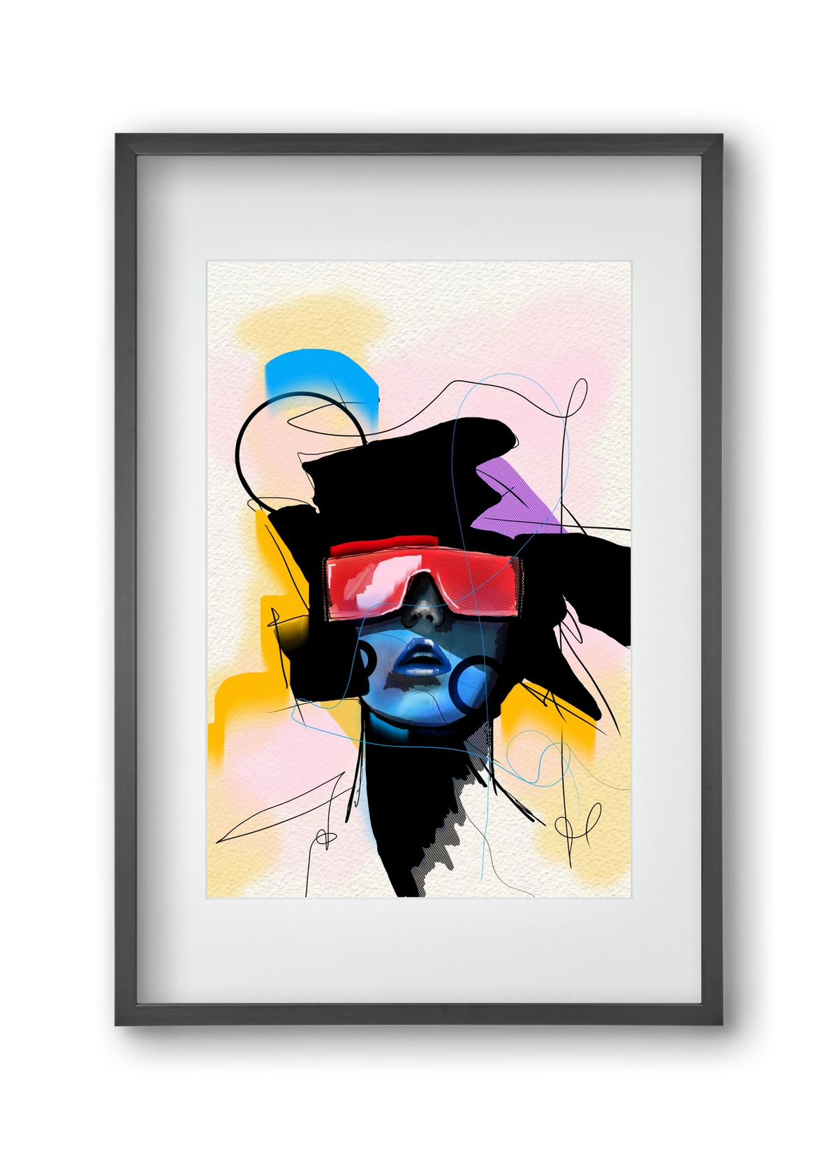 Behind the Visor, 30x45 cm (20x30 cm), Fekete keret, paszpartuval